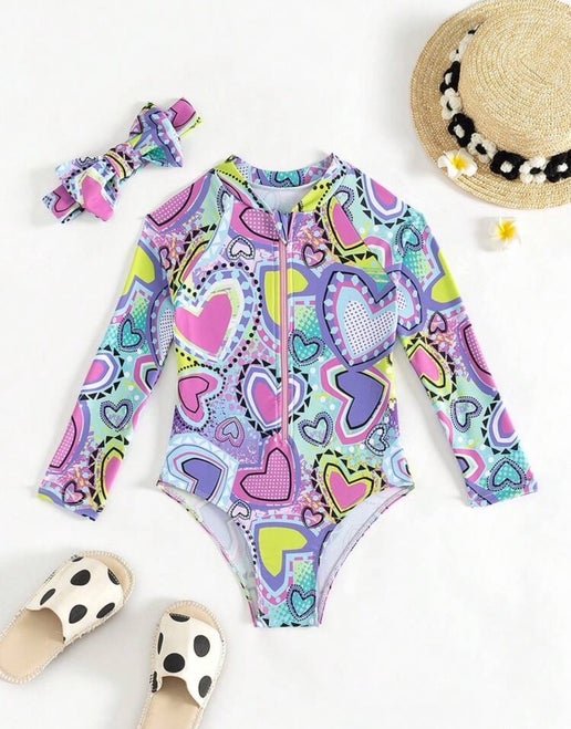 Tweens Hearts Swimsuit