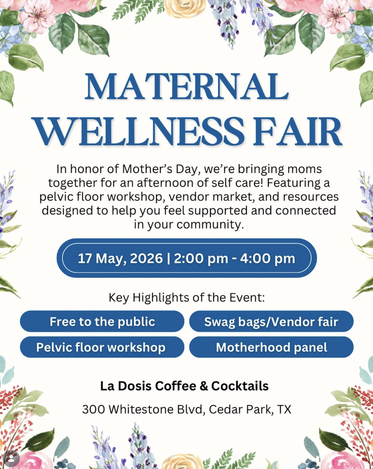 WilCo Maternal Wellness Fair 