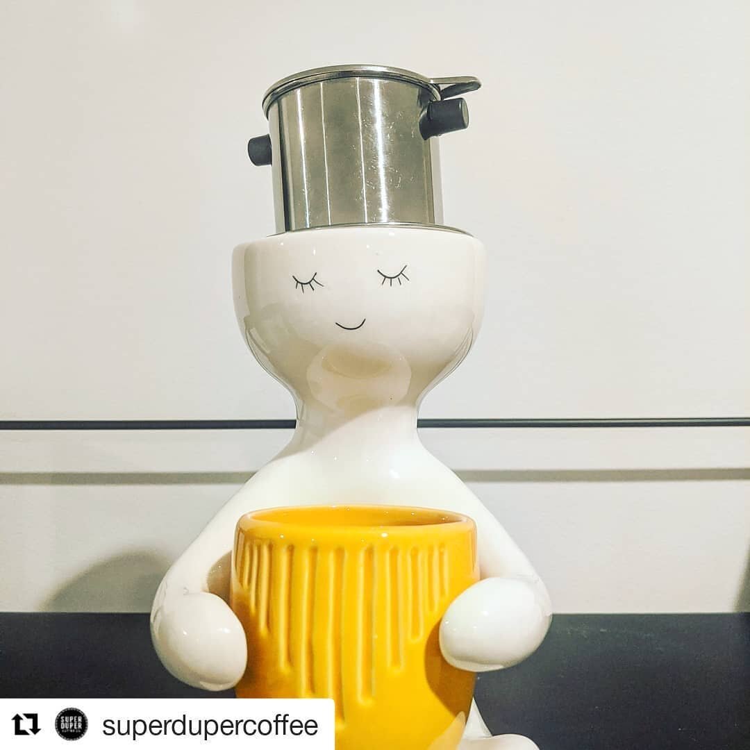 We're doing a collab with @superdupercoffee ! 
Next Saturday 13th of June enjoy the makings of strong robust flavors of Vietnamese coffee. Made with filter drip the intense flavors slowly release into the cup to deliver a hot cup of Vietnamese coffee