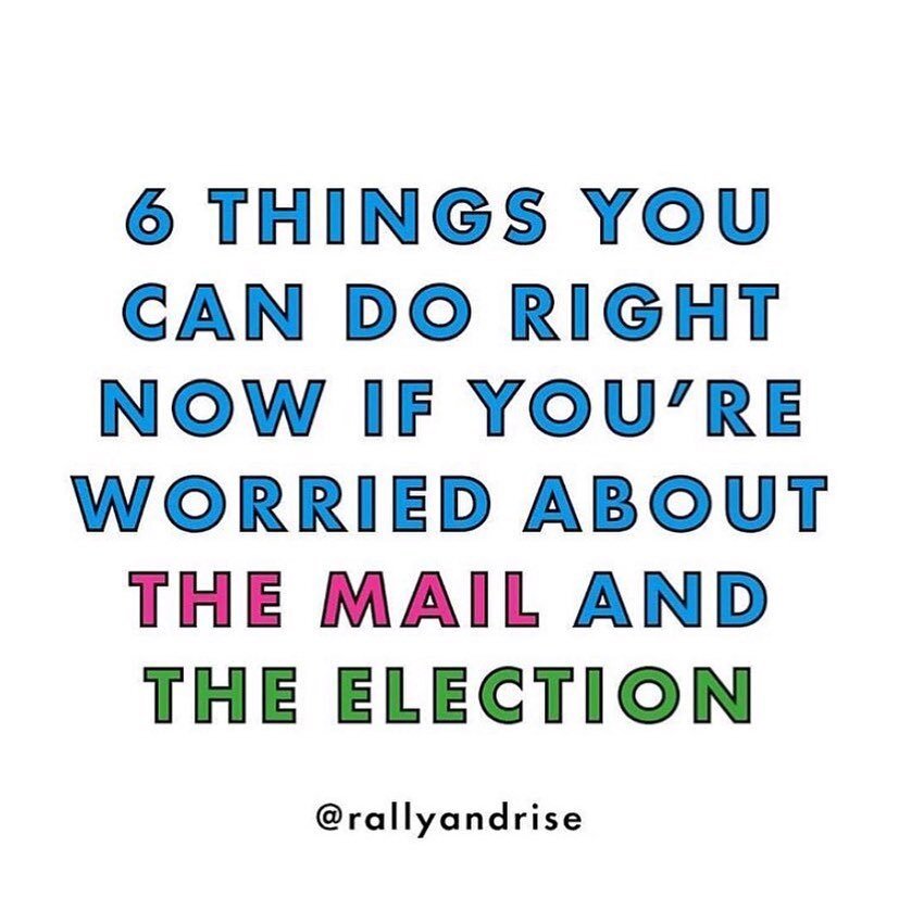 Repost from @yeaimpact
&bull;
#Repost @rallyandrise 
・・・
New and improved: Our guide to voting if you're worried about the mail--now sans intense color contrast.

We are so so sorry if the original design hurt your eyes, and want to make sure our con