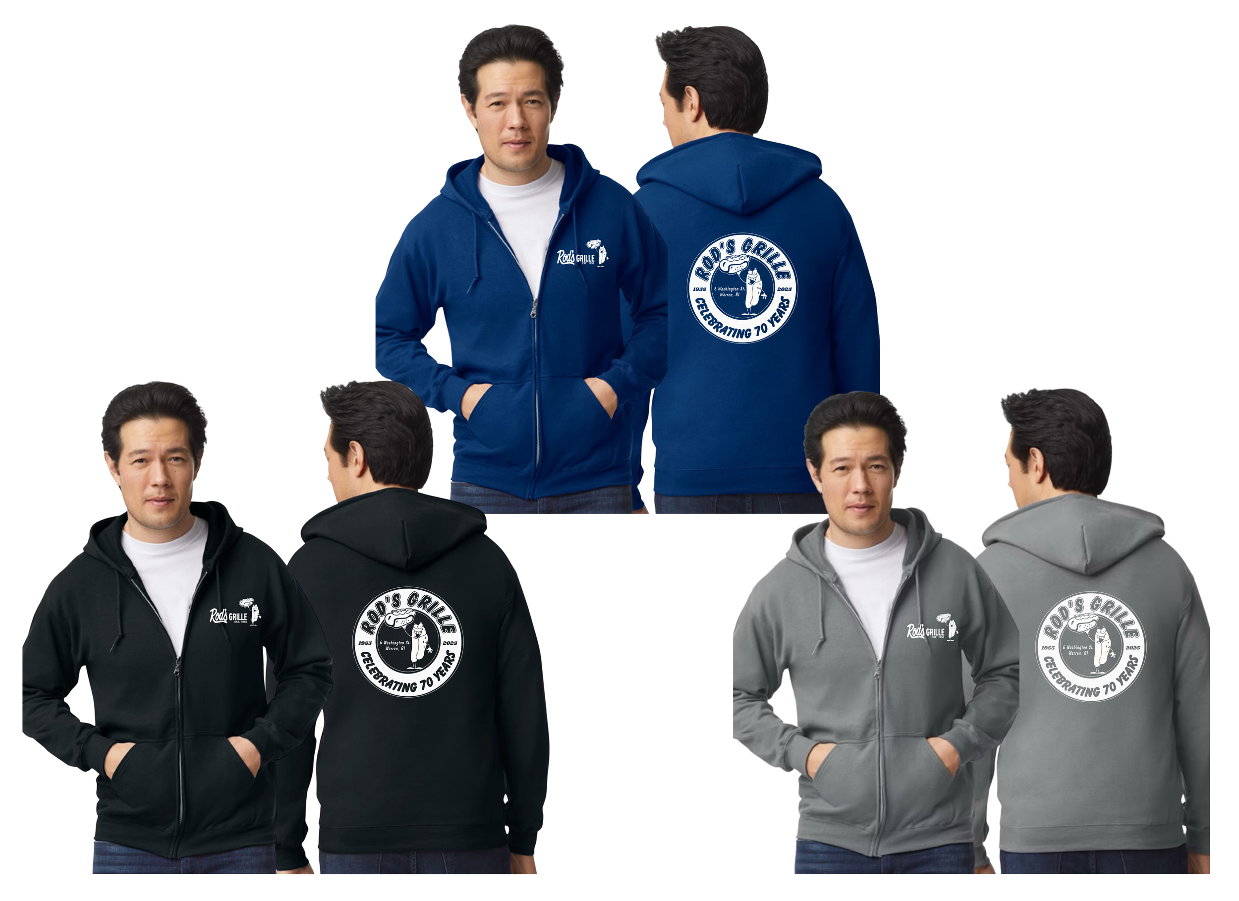 70th Anniversary Zip-Up Hoodies