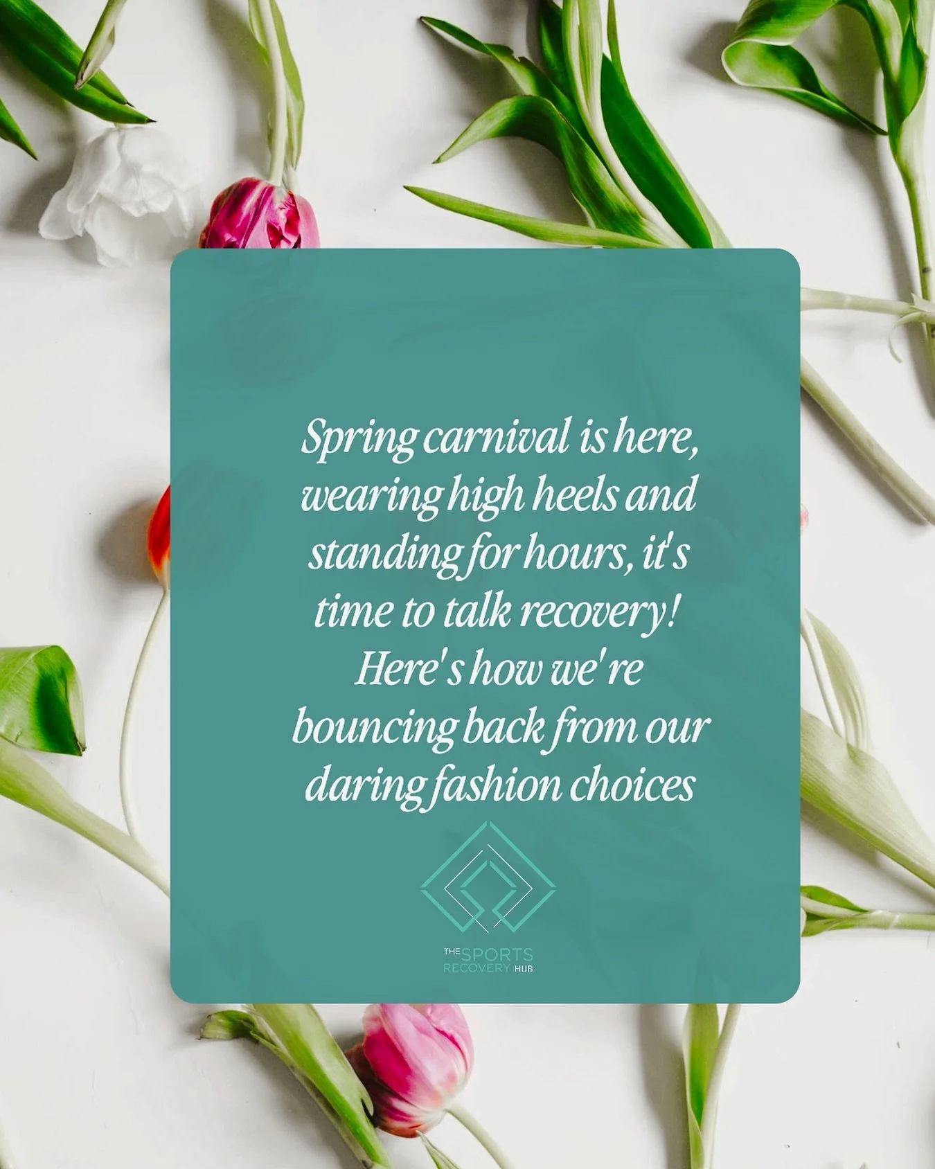 Spring carnival is here, wearing high heels and standing for hours, it’s time to talk recovery! 
Here’s how we’re bouncing back from our daring fashion choices:
Ice, Ice, Baby! 🧊
Give those tired feet some love with an ice pack.