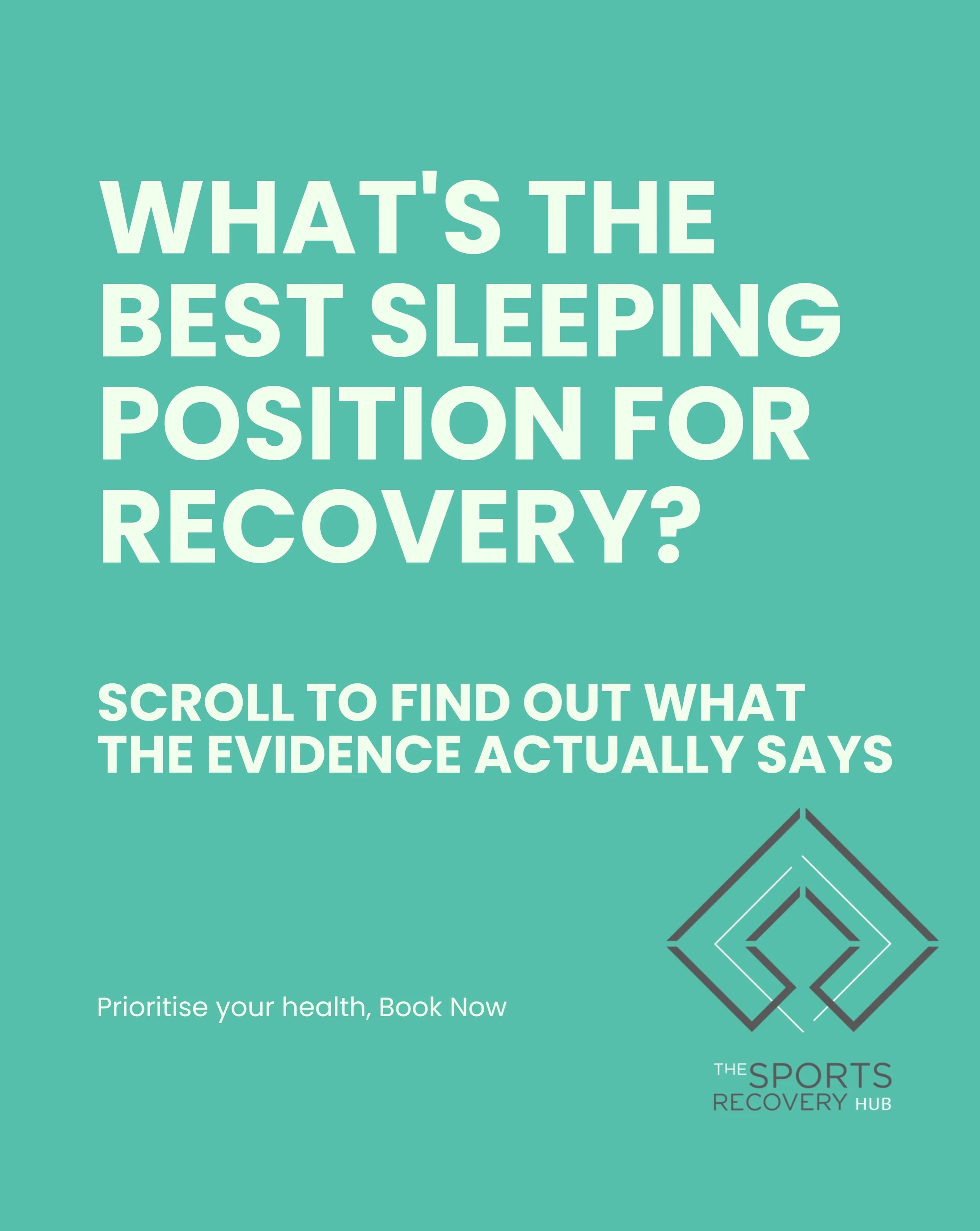 What&rsquo;s the best sleeping position for recovery?

Honestly? The one that gets you the most sleep.

We know &mdash; not the answer you were expecting. But the research is clear, and we&rsquo;d rather give you the truth than sell you a pillow.

Sl