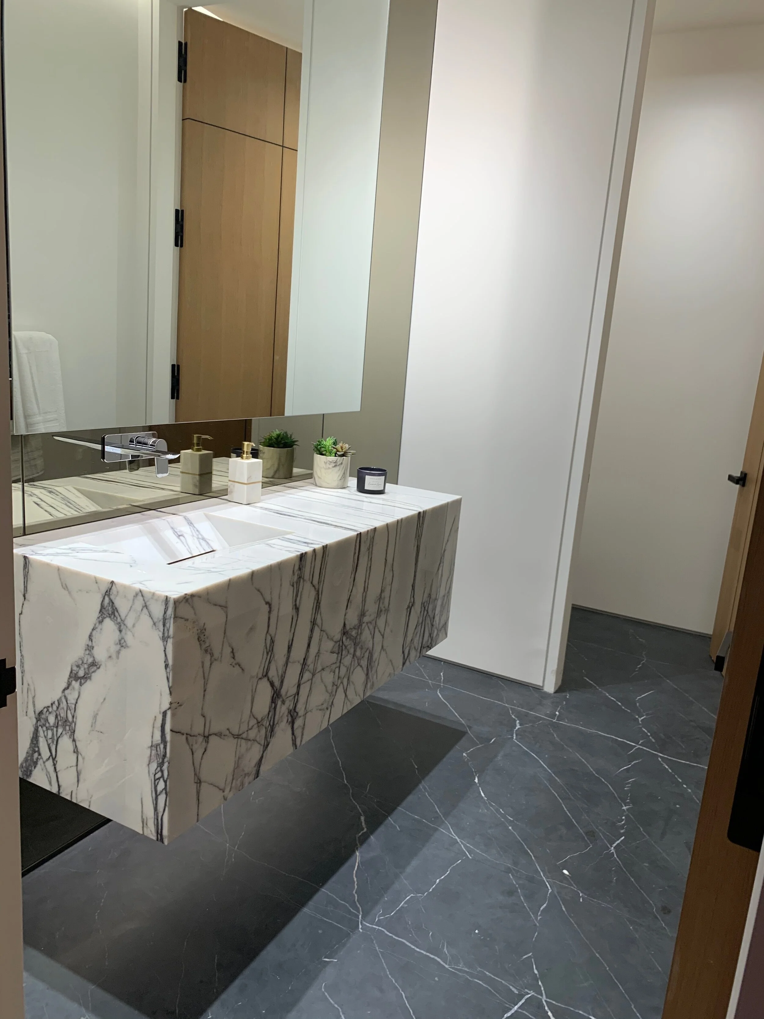  Lilac Dark Marble Counter  Nero Marquina Marble Floor 