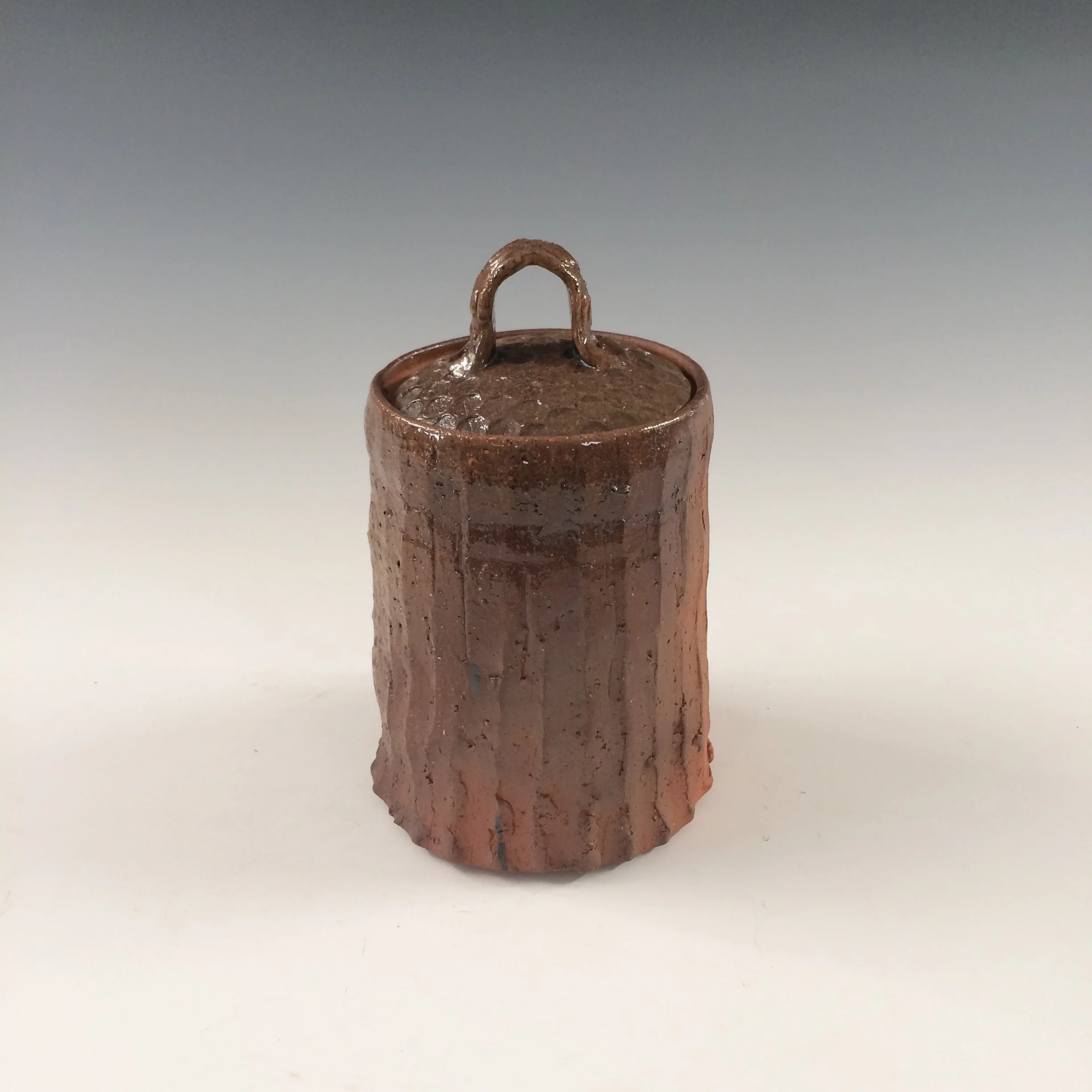 Faceted lidded jar