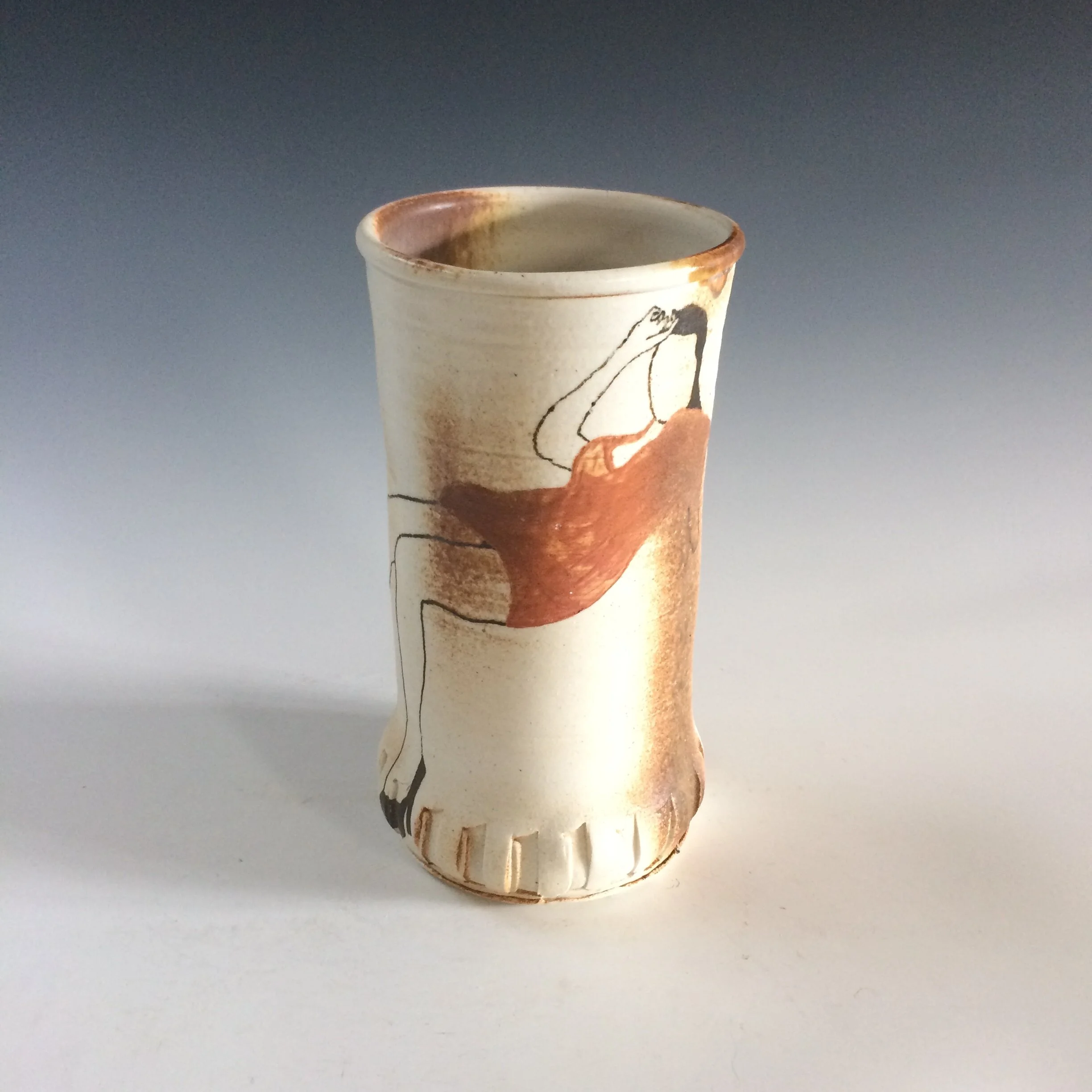 Woman reclining vase