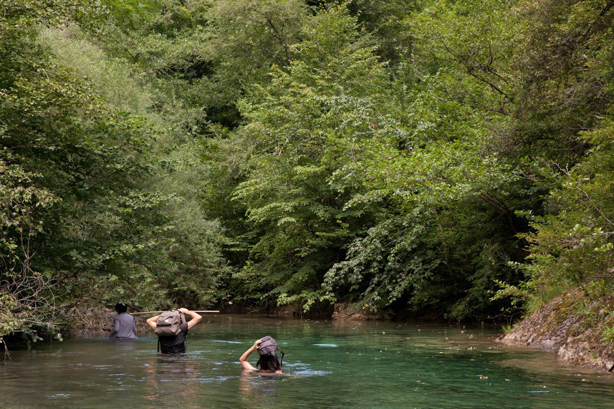   "Border"  Collective Action.  Llierca River, 2011  