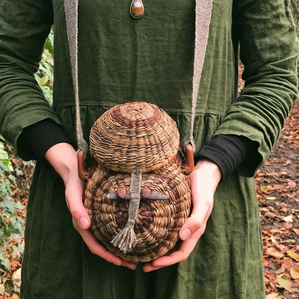 Sedge and Bark Pouch