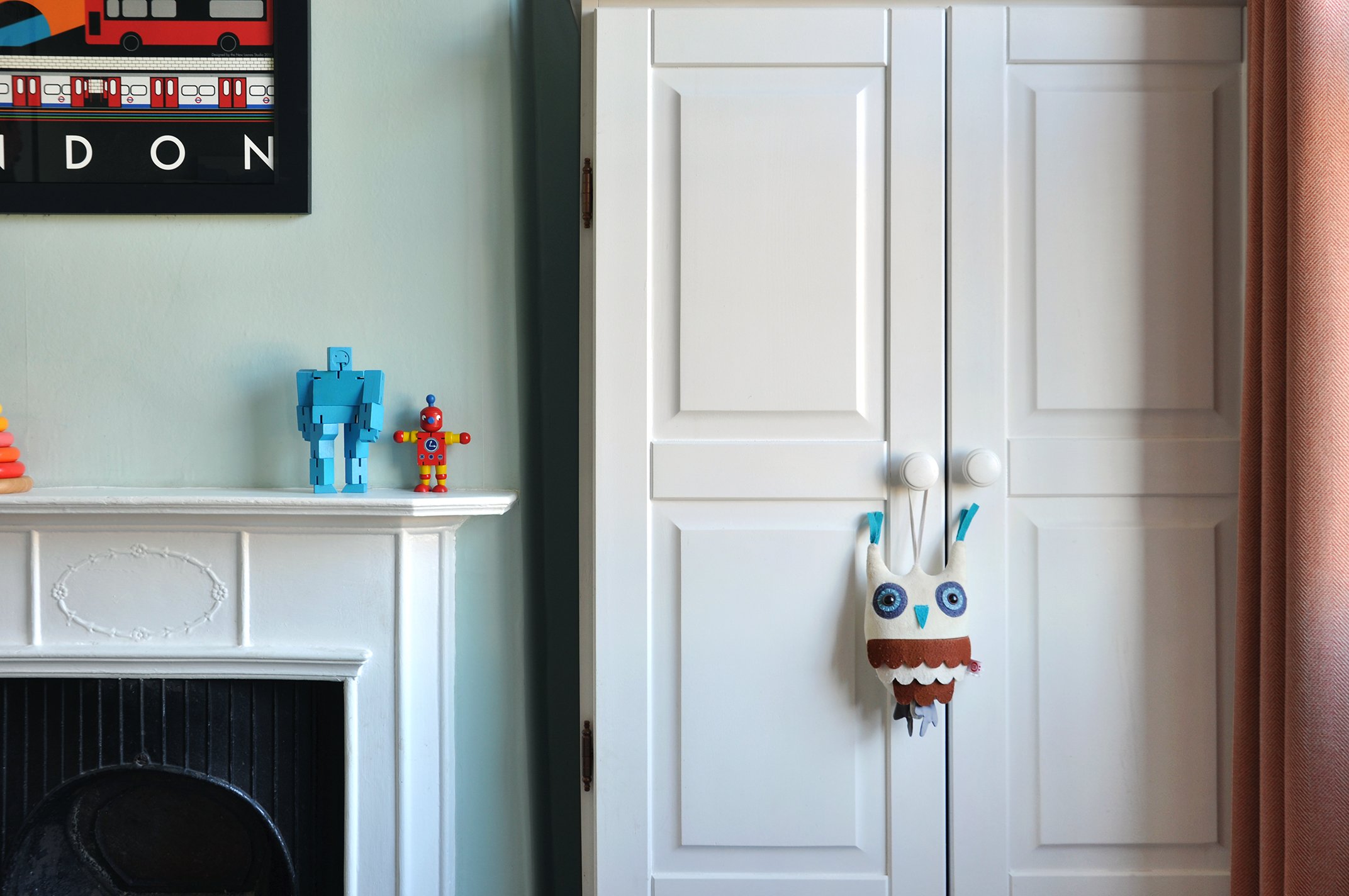 CharlotteBucciero-Interiors-boys-bedroom-blue-wardrobe-design-fireplace-robot-owl.jpg