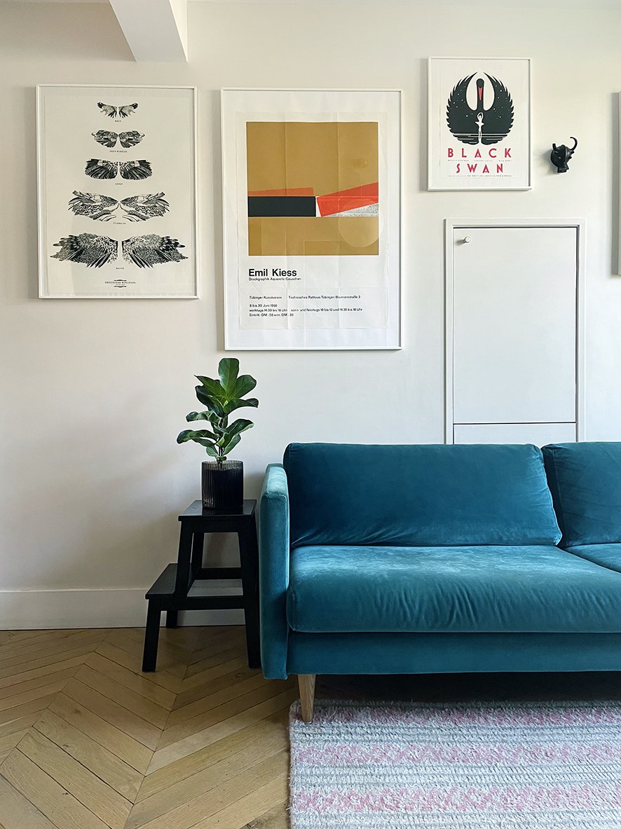 CharlotteBucciero-Interiors-Livingroom-wallart-prints-blue-suede-sofa.jpg