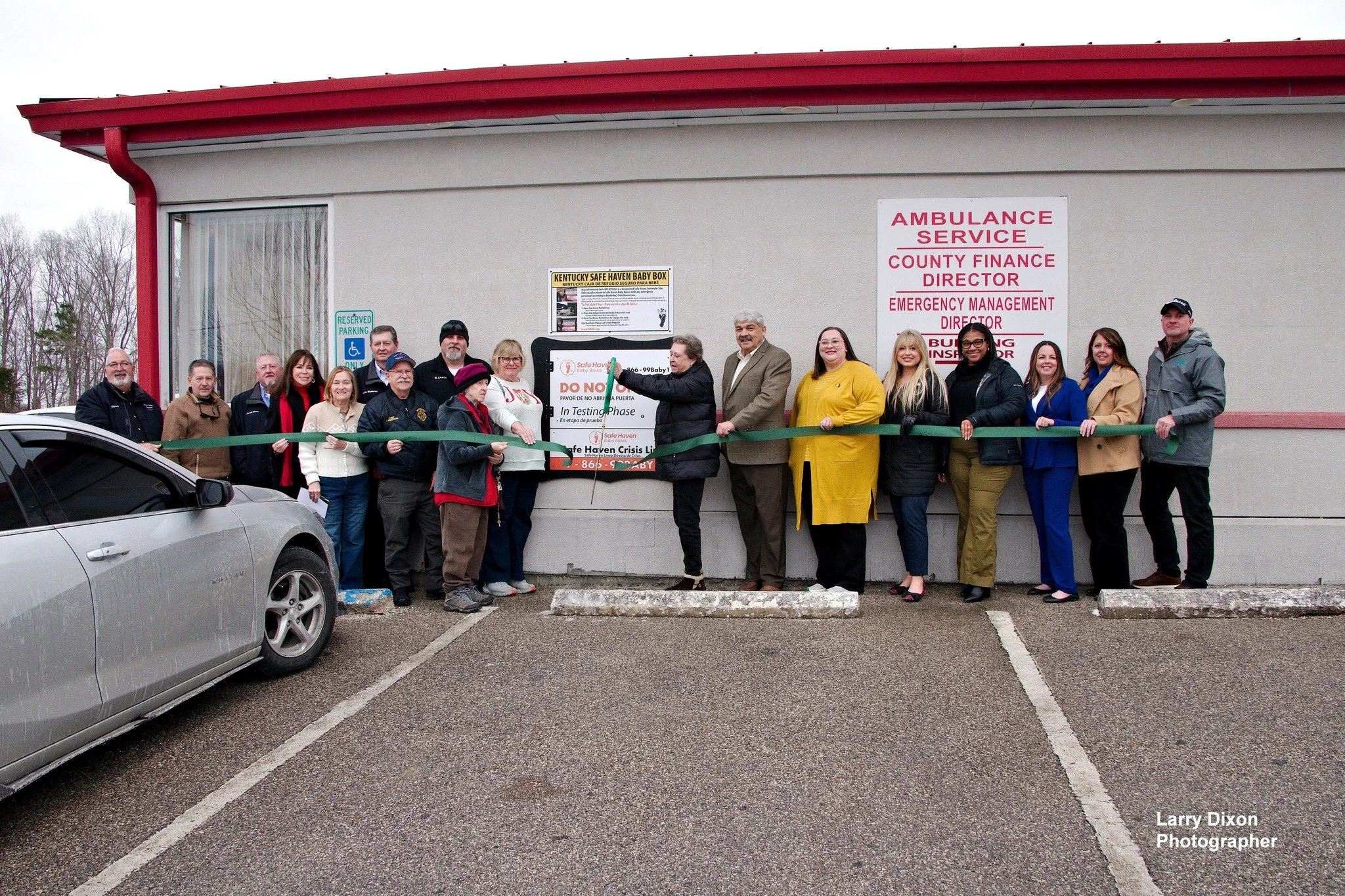 Ribbon cutting ceremony for the Safe Haven Baby Box