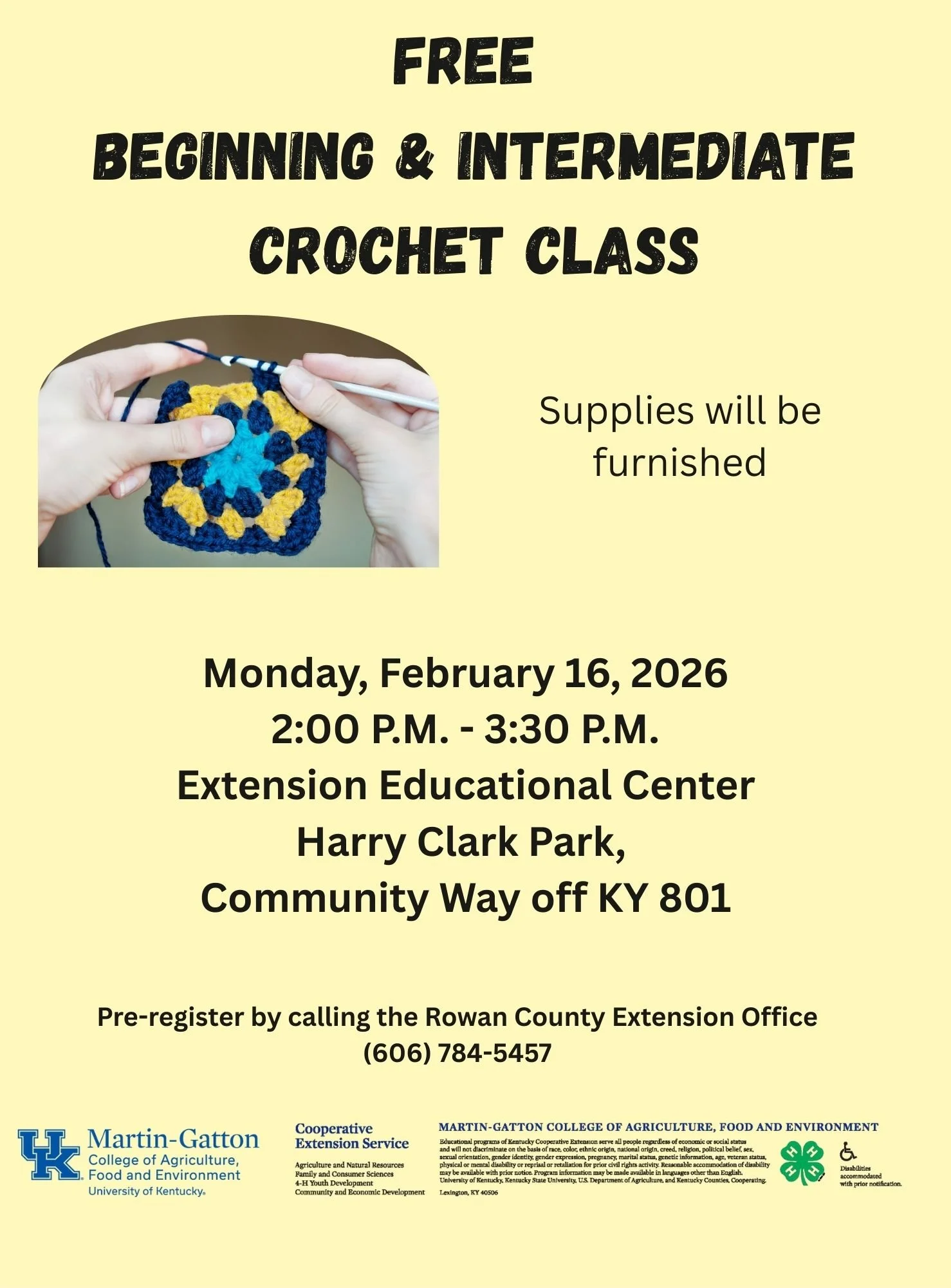 Free Crochet Class