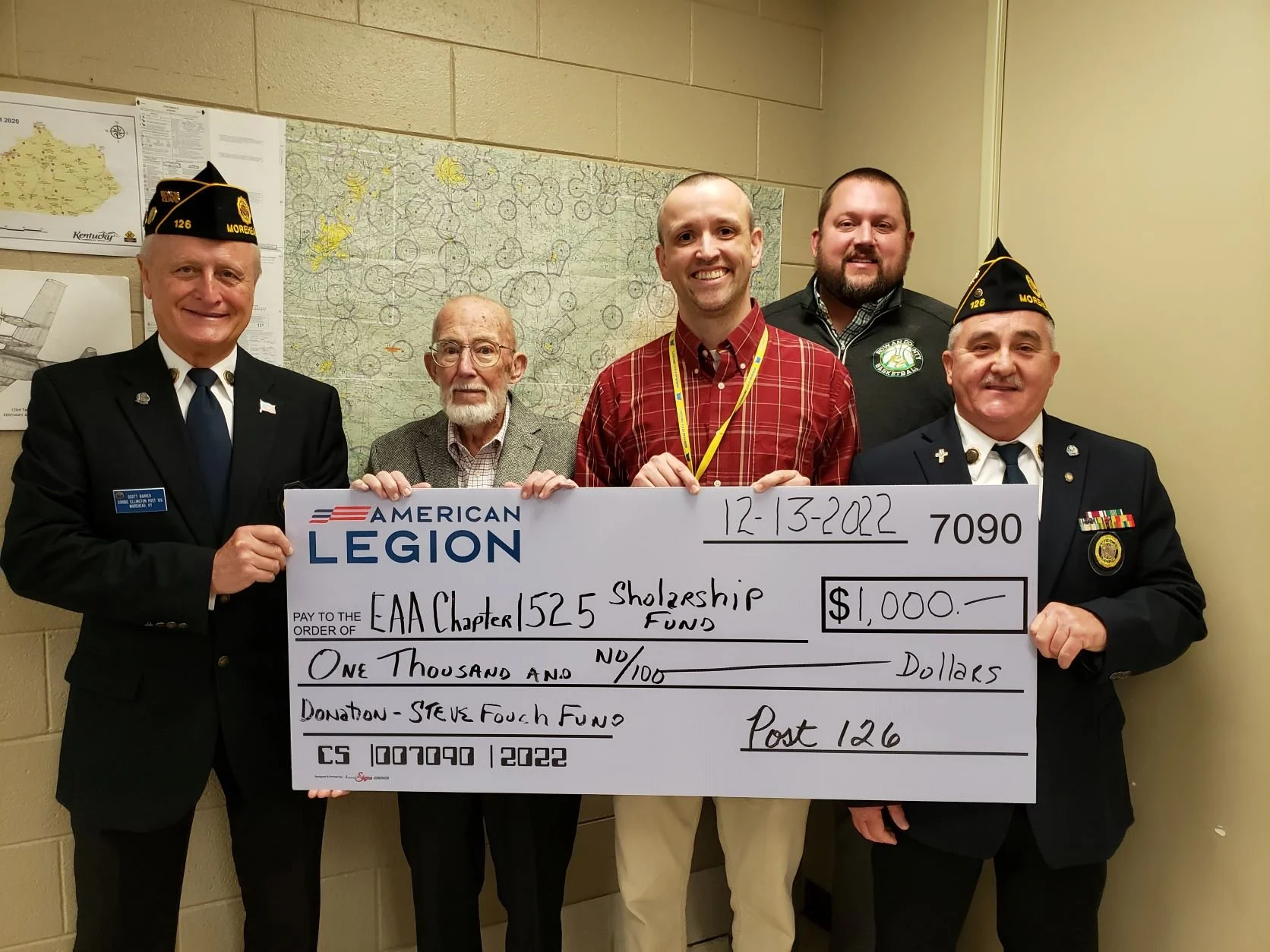 Morehead American Legion Post 126 Donates to Aviation Training