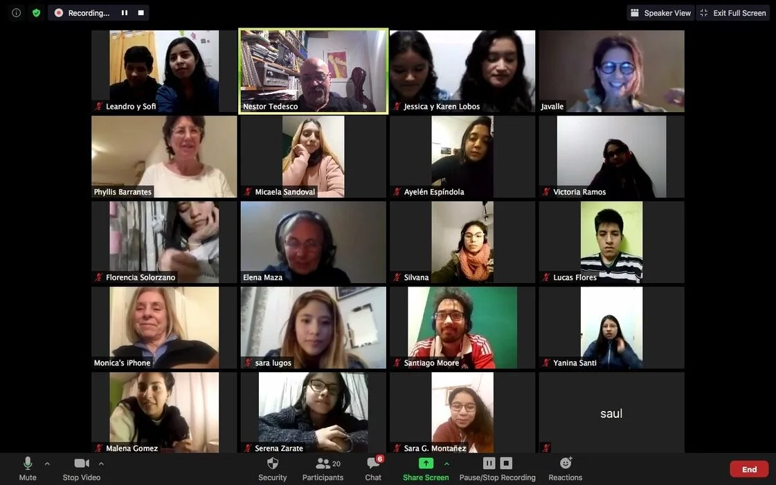 Community Impact: Zoom meeting with Nestor Tedesco and the 18 members of the Orquesta de los Barrios