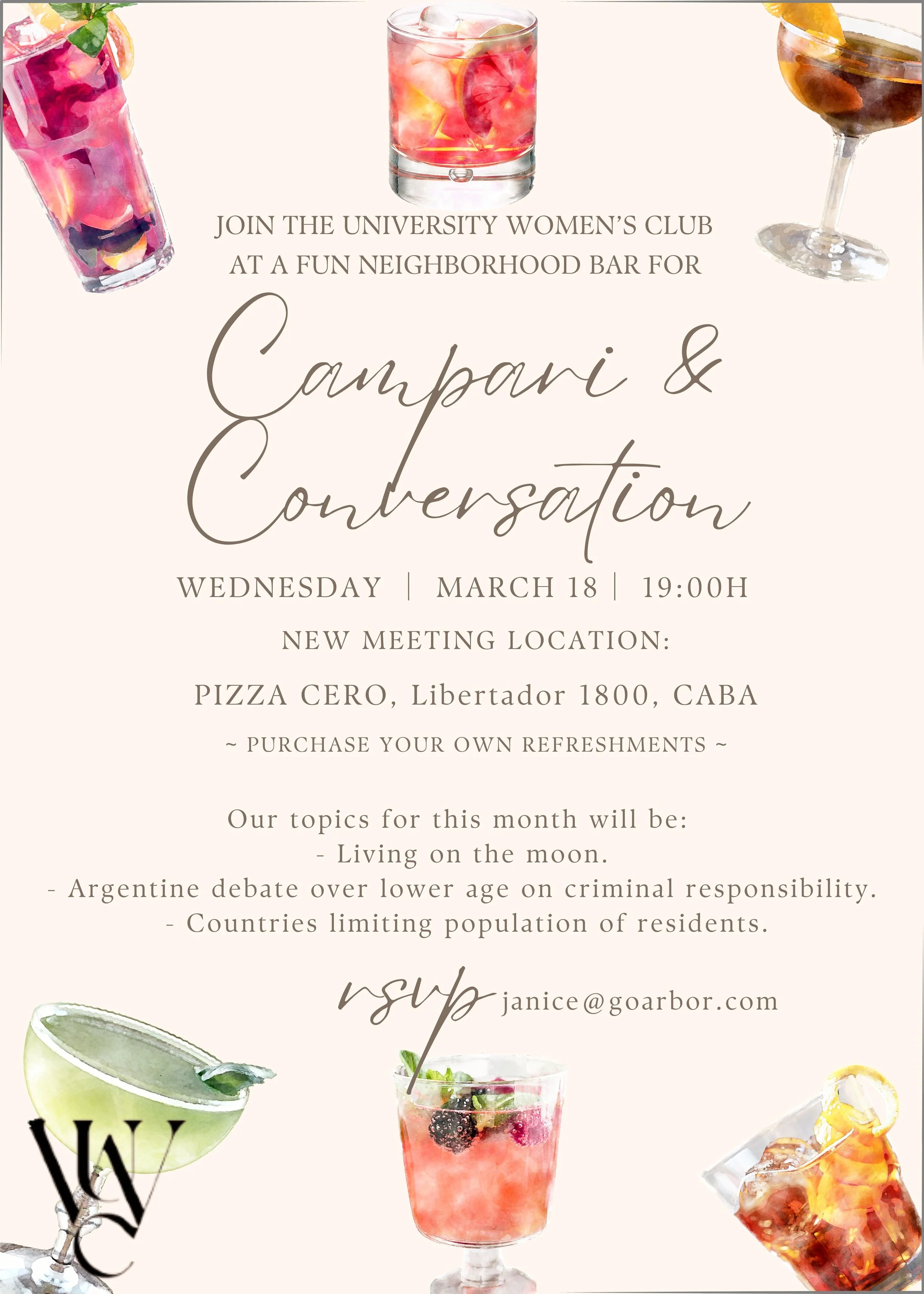Campari &amp; Conversation- March