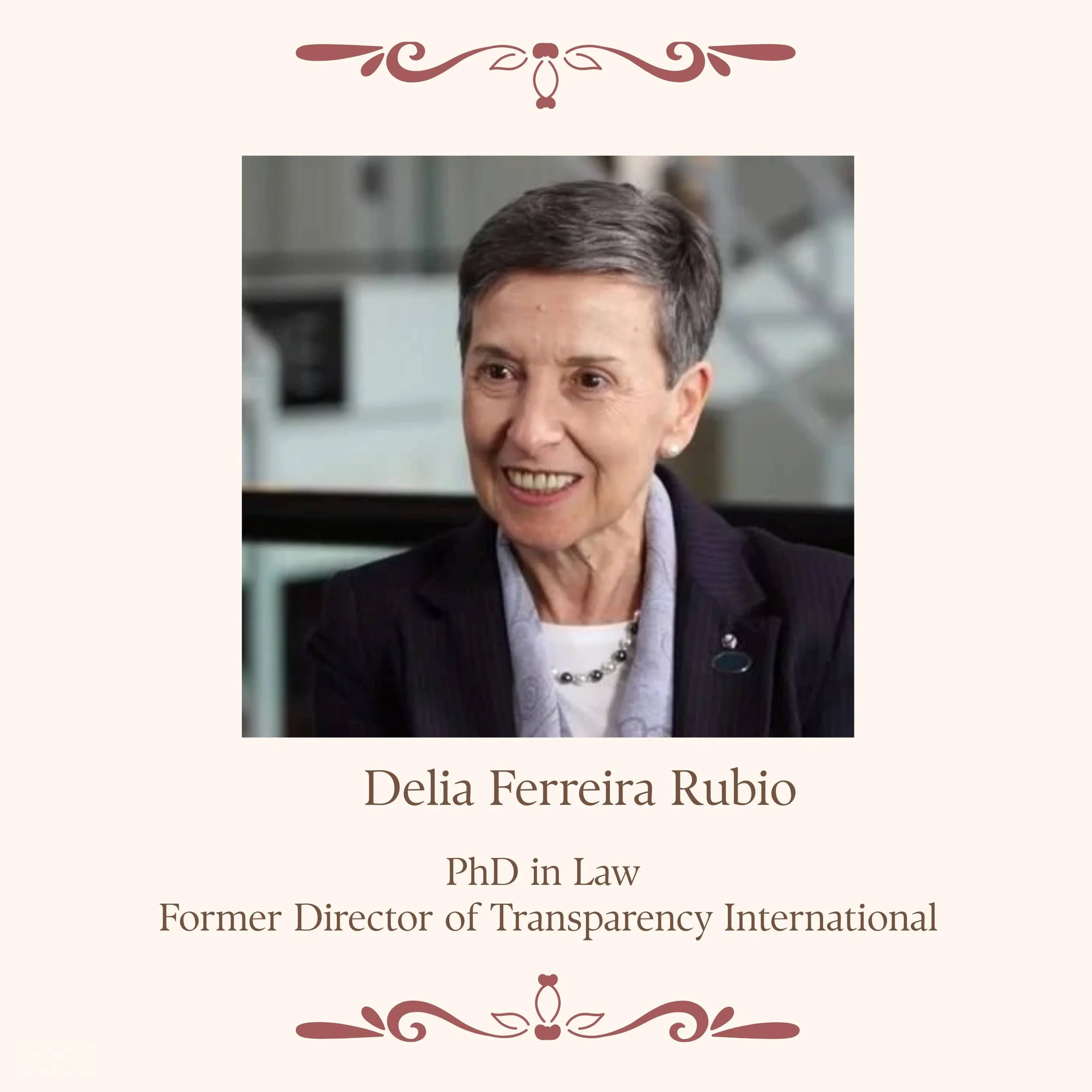 Luncheon Speaker: Delia Ferreira Rubio, Former Director of Transparency International: "The Impact of AI and Algorithmic Tools on Democracy"