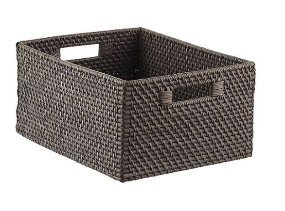 Large Rattan Bin With Handles 