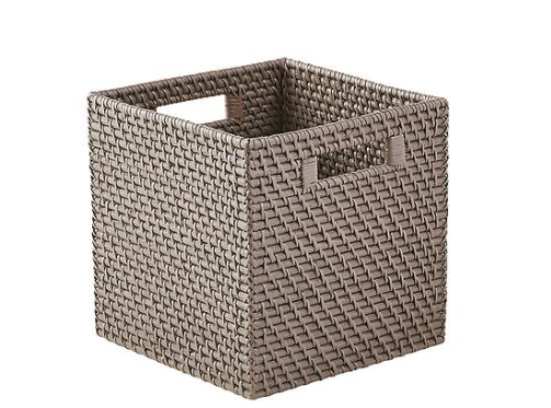 Small Rattan Cube With Handles