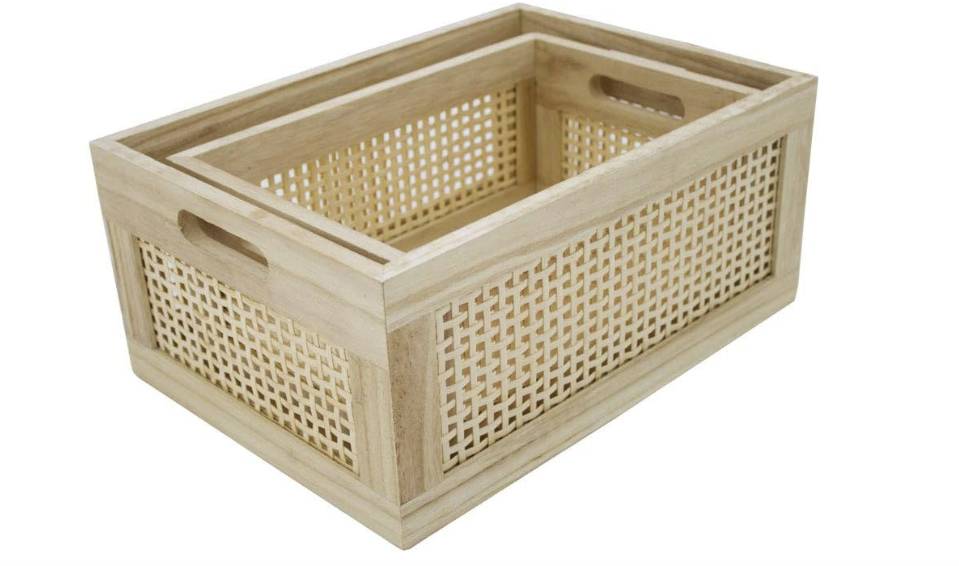  Wood Frame Storage Basket