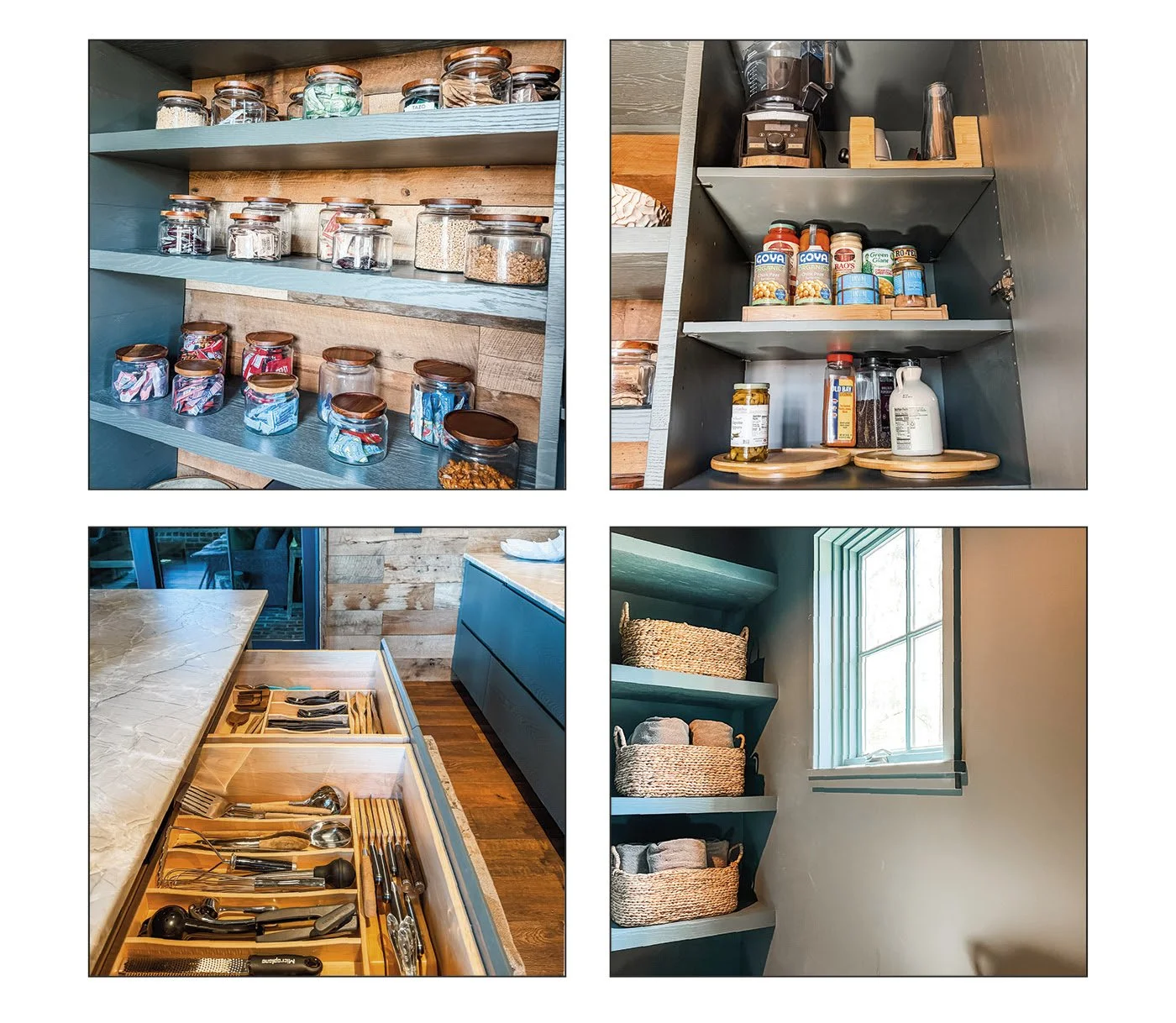 Organized luxury pantry in Brays Island home by professional organizer in South Carolina