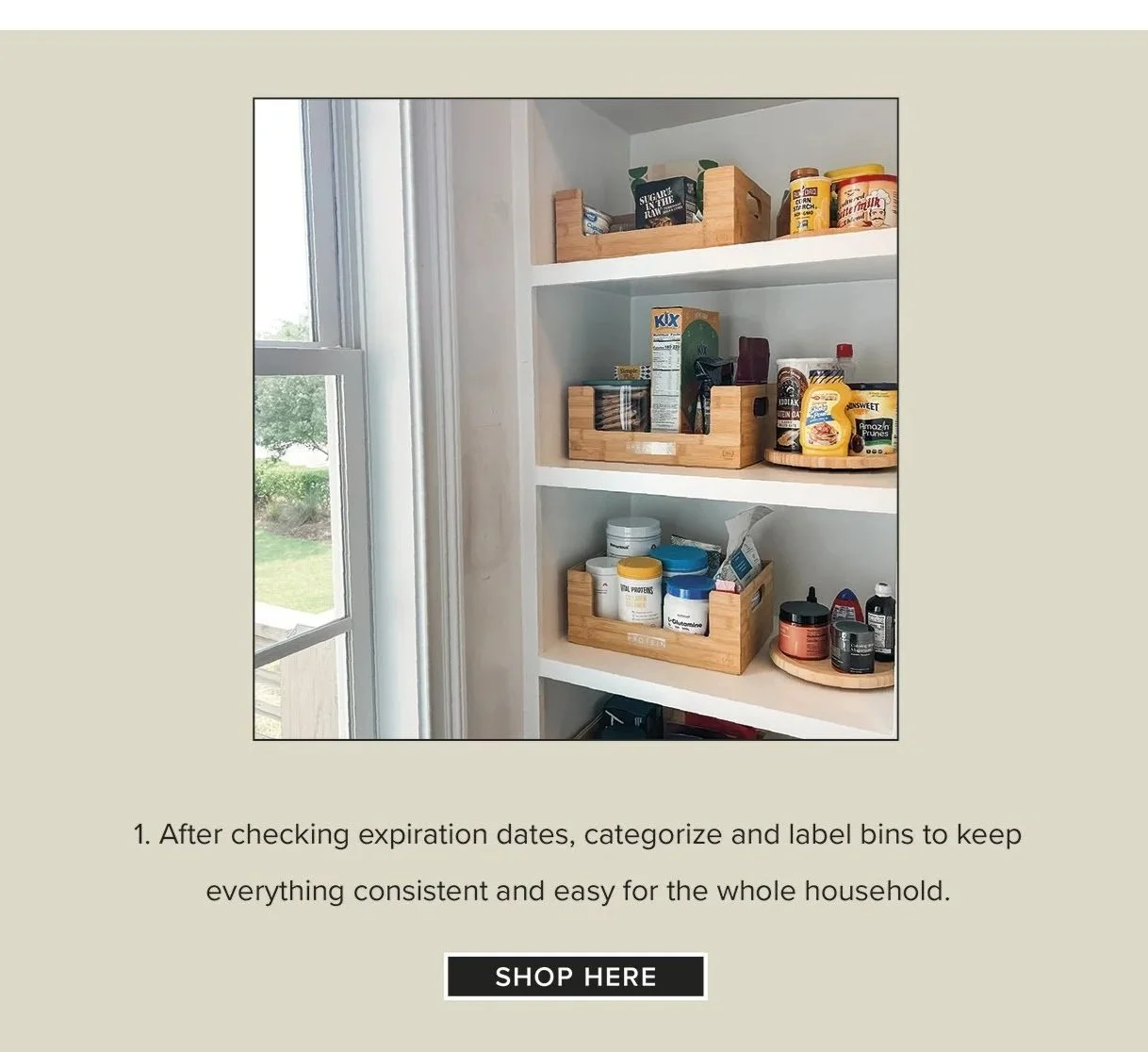 Professional home organizer Orderly SC pantry project