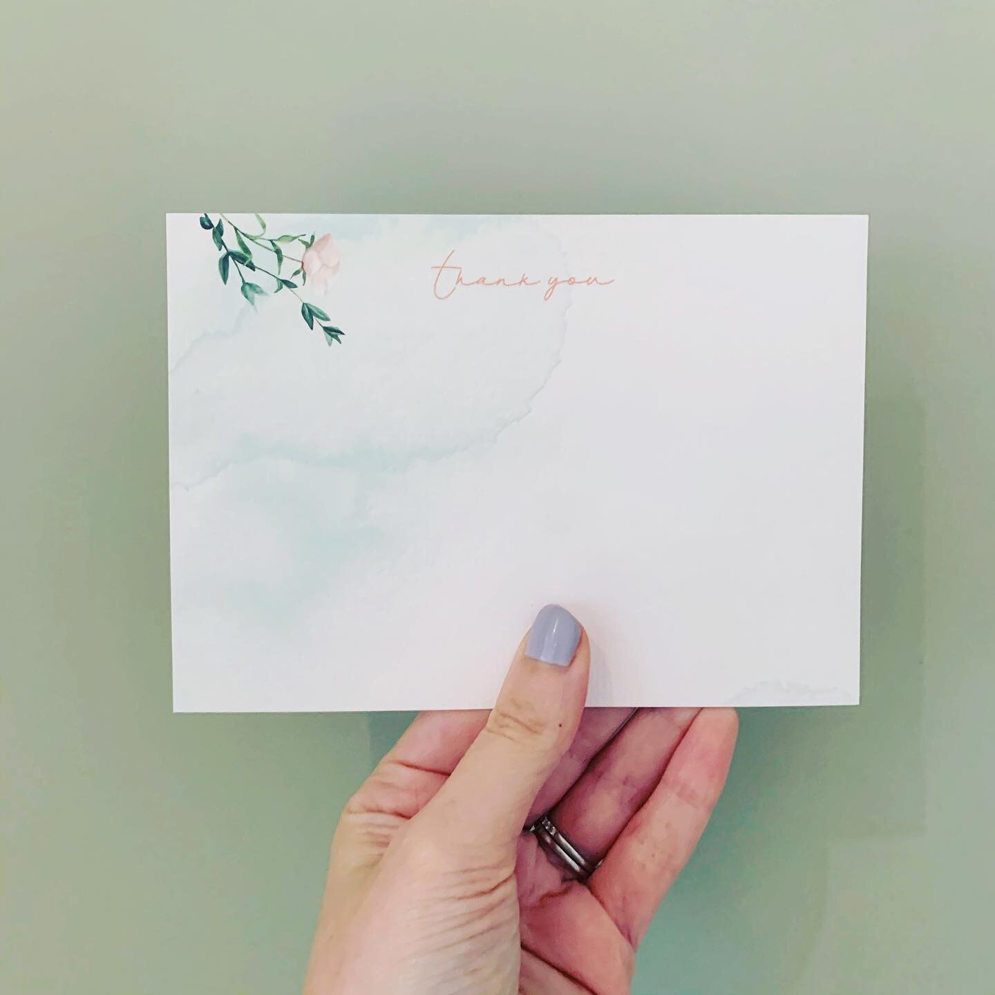 We can&rsquo;t wait to share this full suite with you once the invites come out. But for now here&rsquo;s a little teaser 😉
.
.
.
#thankyou #thankyoucards #weddingthankyou #weddingstationery #weddingsuite #watercolourinvitations #proudlyprinted #liv