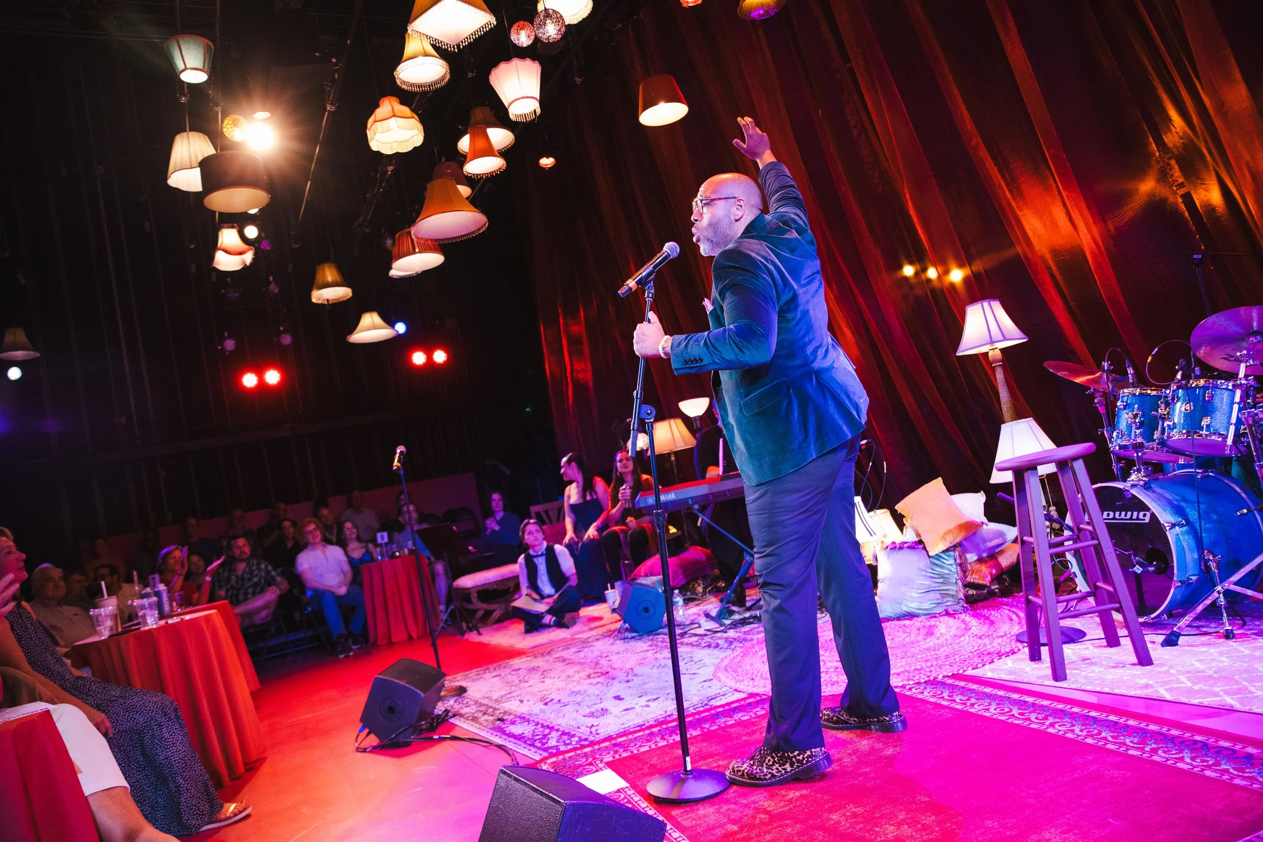  WTF CABARET   WILLIAMSTOWN THEATRE FESTIVAL, 2024  DIRECTOR: JENNY GERSTEN   MUSIC DIRECTOR: JOEL WAGGONER   SET DESIGN: NINGNING YANG  LIGHTING DESIGN: INDIGO GARCIA  SOUND DESIGN: DANIELLA BROWN 