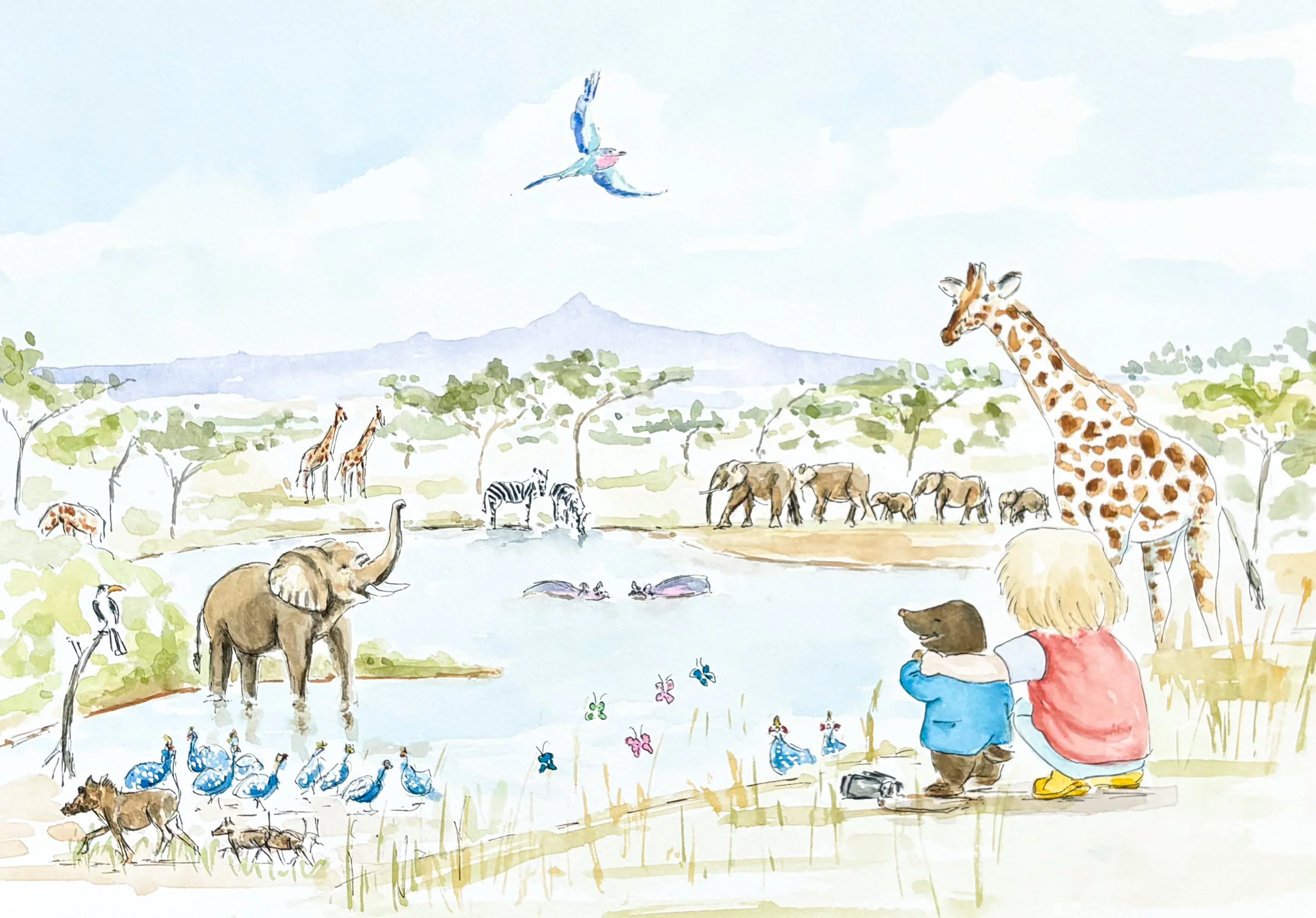 Safari scene from Moley & Me Go on Safari.