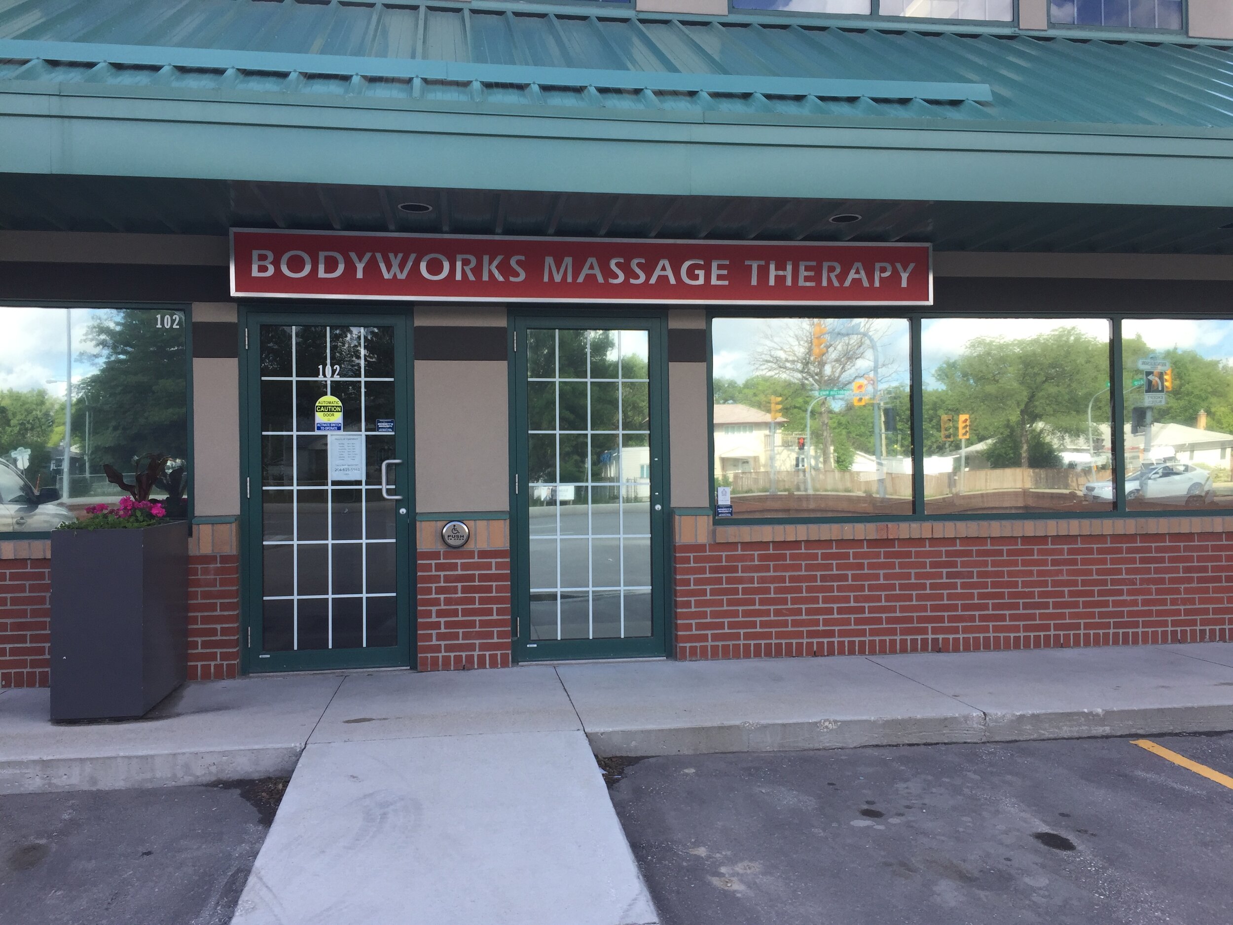 storefront of bodyworks massage therapy
