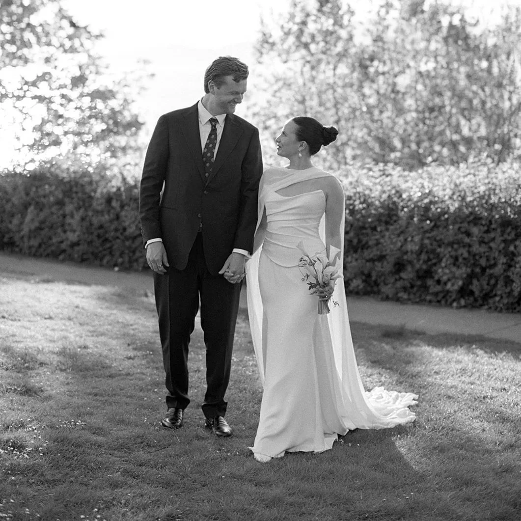 A minimalist Jenny Yoo wedding dress for an intimate Vancouver wedding