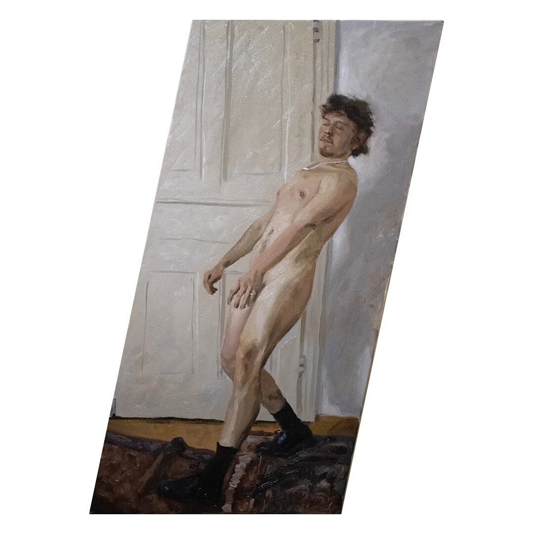 skewed 50 cm x 100 cm oil on canvas

#oilpainting #oiloncanvas #figurativepainting