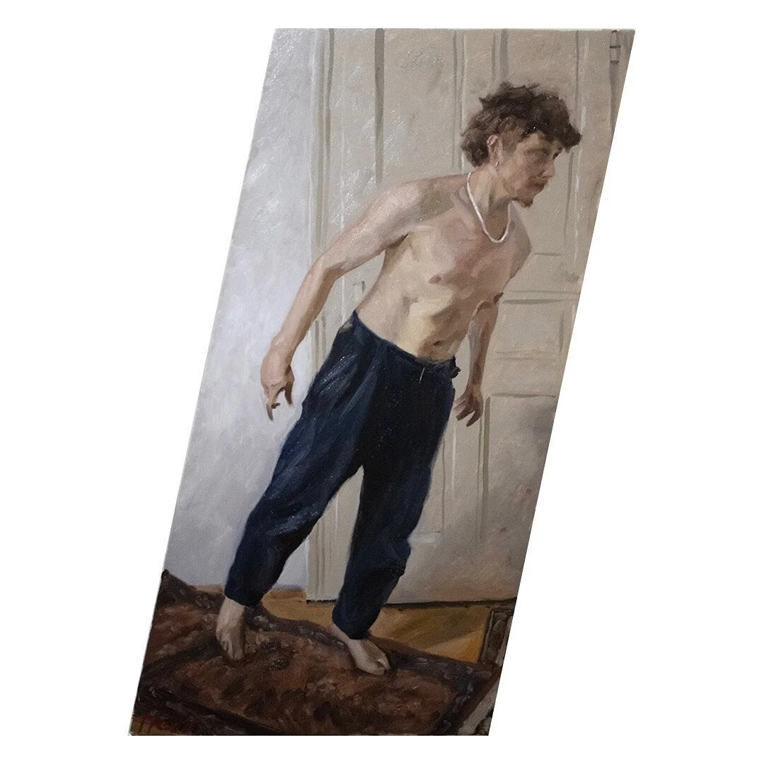 skewed 50 cm x 100 cm oil on canvas

#oiloncanvas #oilpainting #figurativepainting