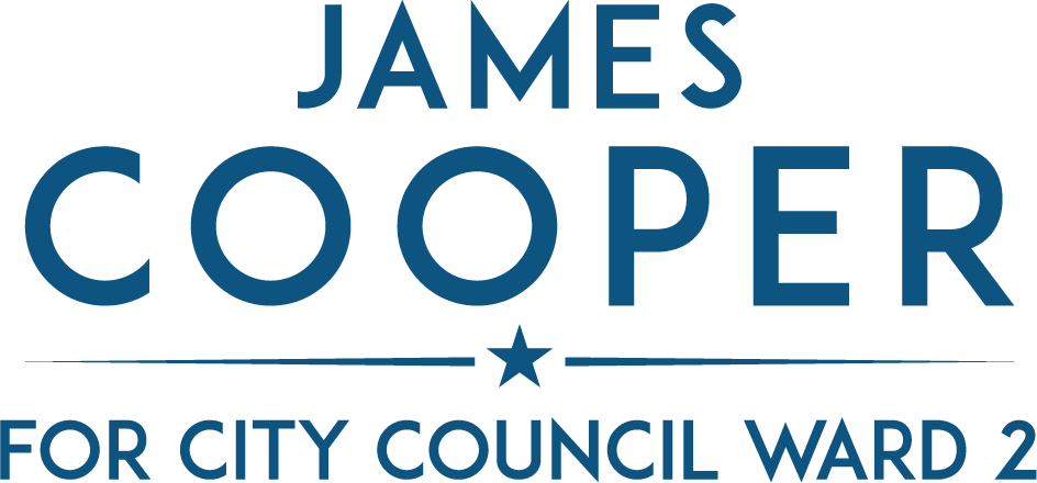 James Cooper for City Council Ward 2 logo.