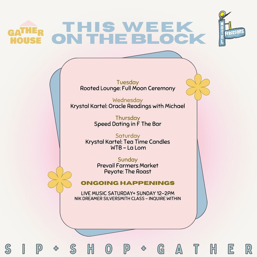 Happy Monday Friends! 🌞 New week new events! 🛍️🍴Click the link in our bio for all the deets to this weeks events.