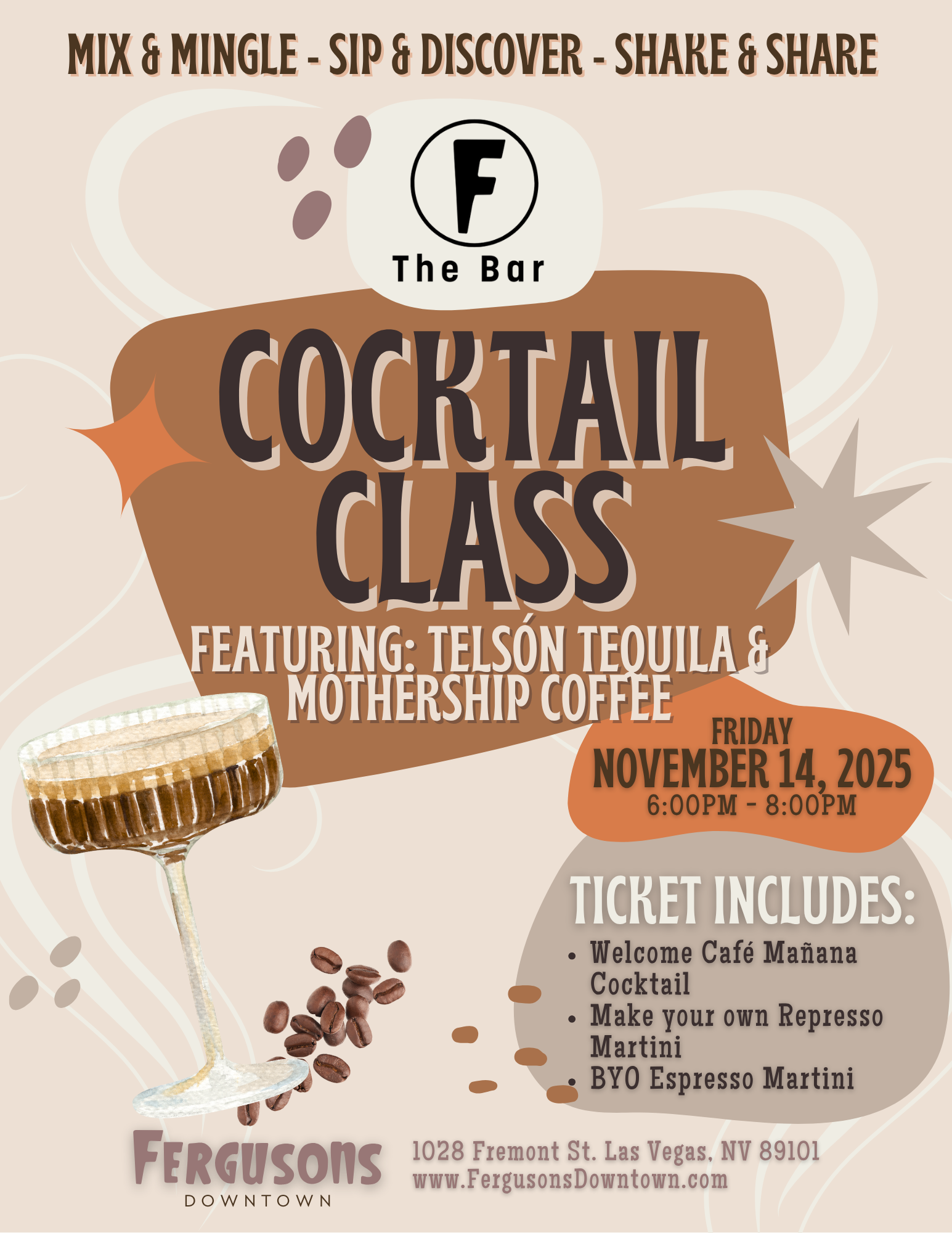 Cocktail Class - Mothership Coffee & Telsón Tequila