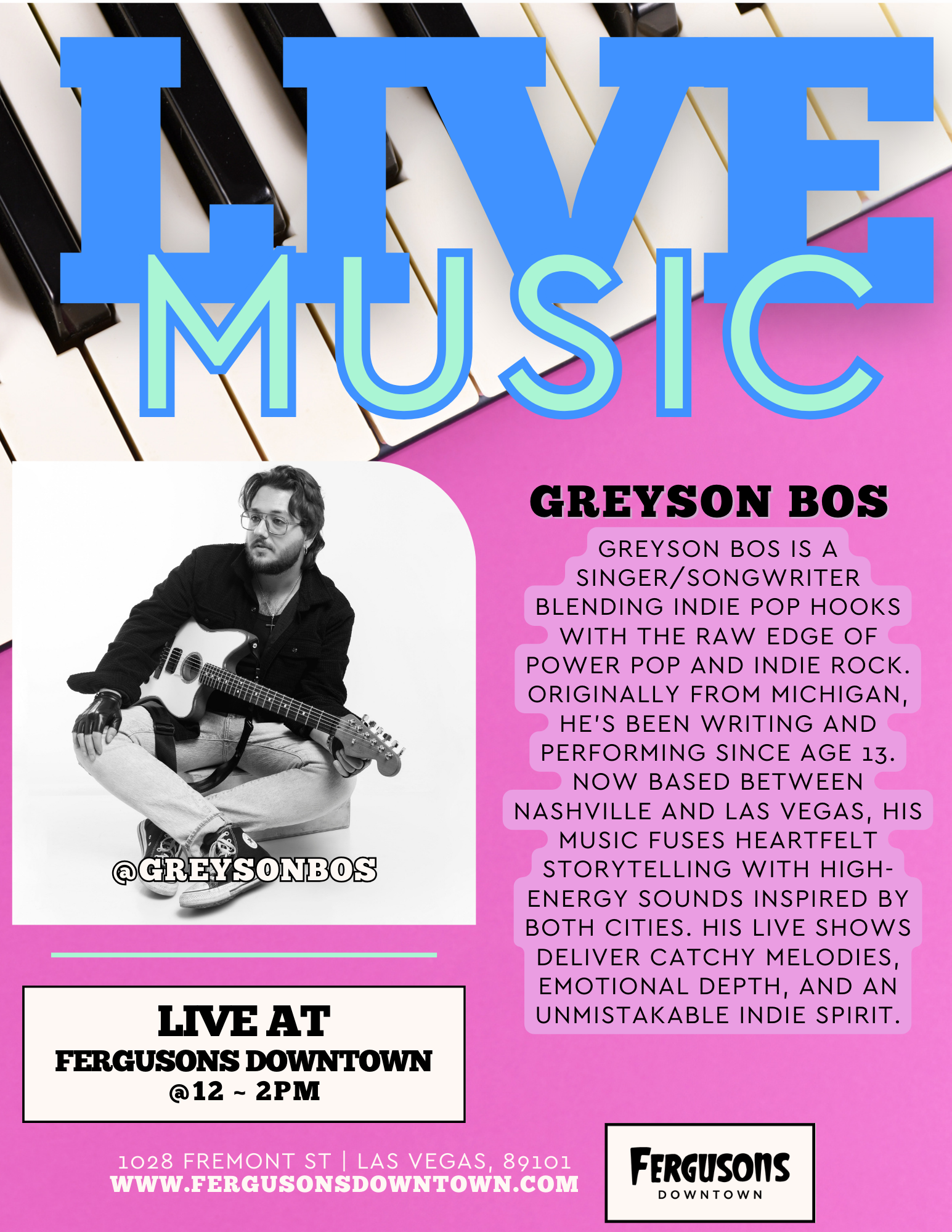 Live Music: Greyson Bos