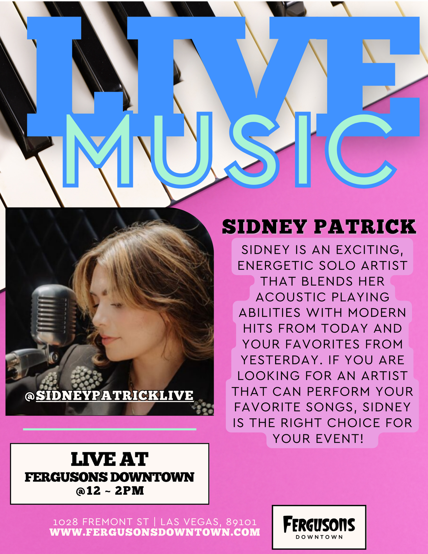 Live Music: Sidney Patrick