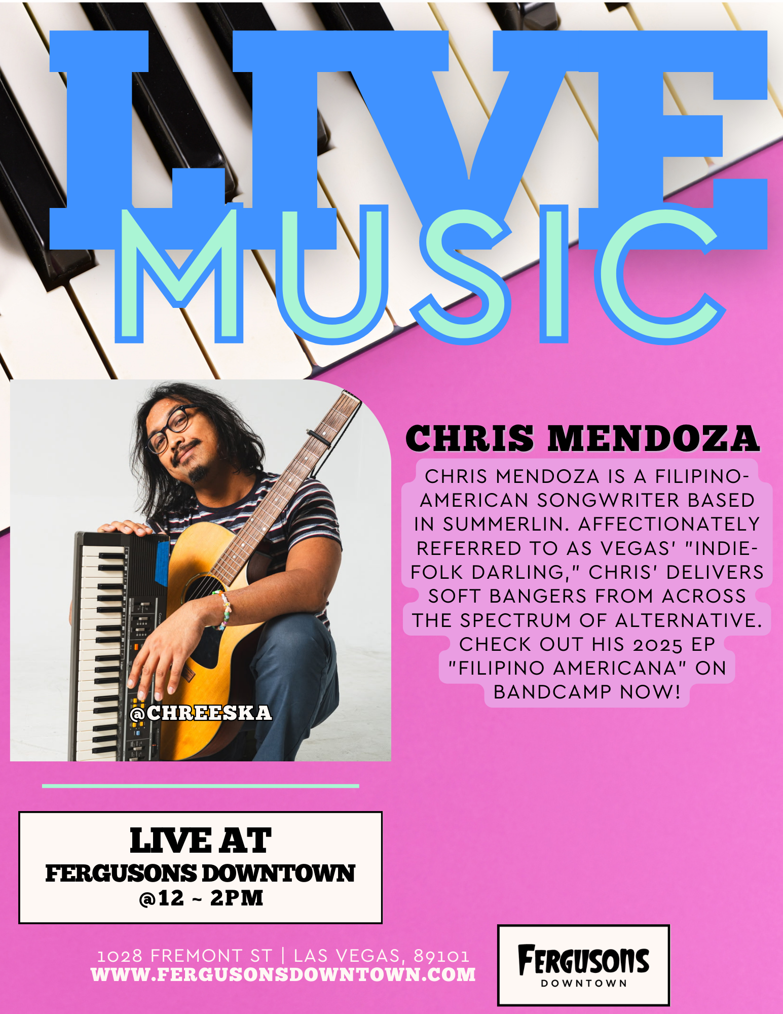 Live Music: Chris Mendoza