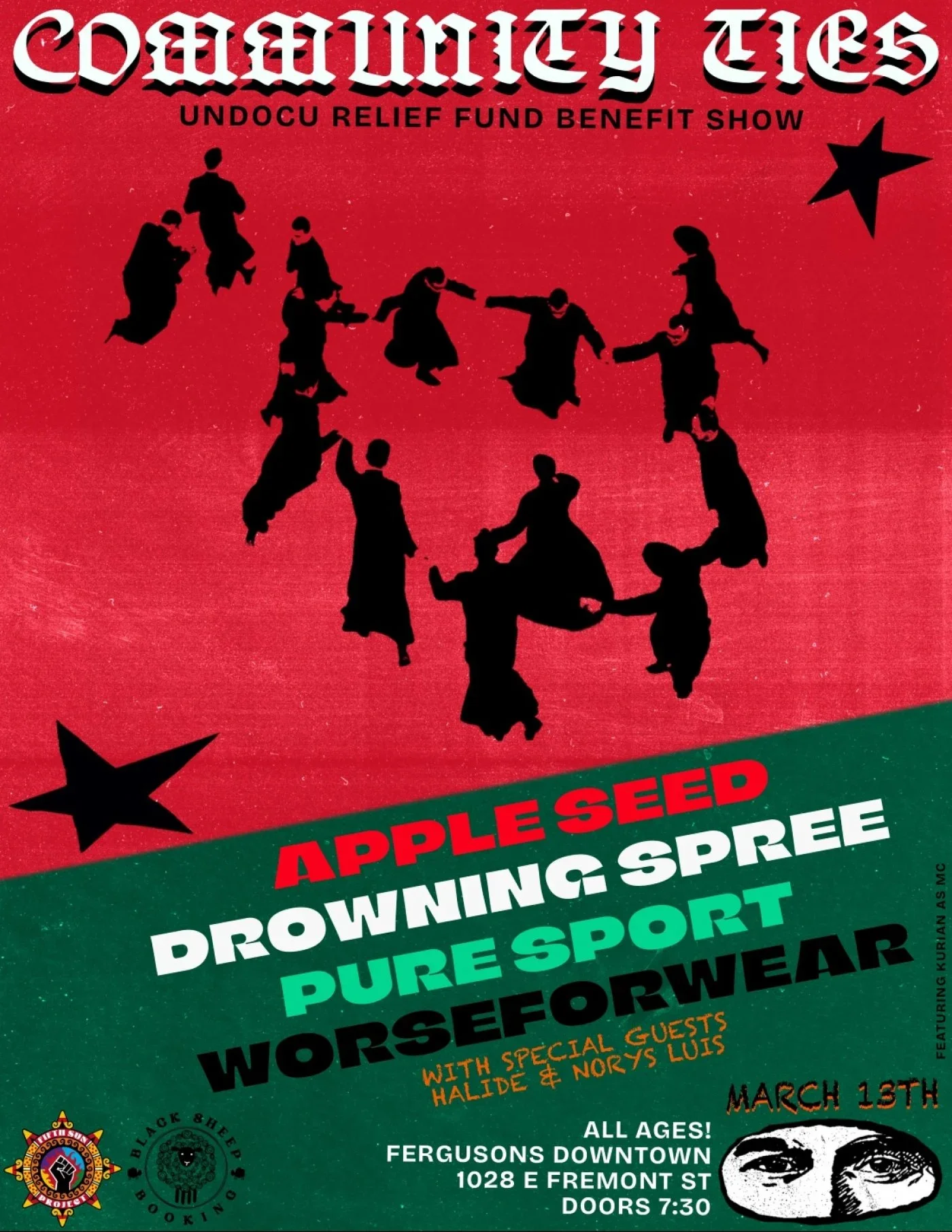 Community Ties Undocu Relief Benefit Show ft. Appleseed, Drowning Spree &amp; More