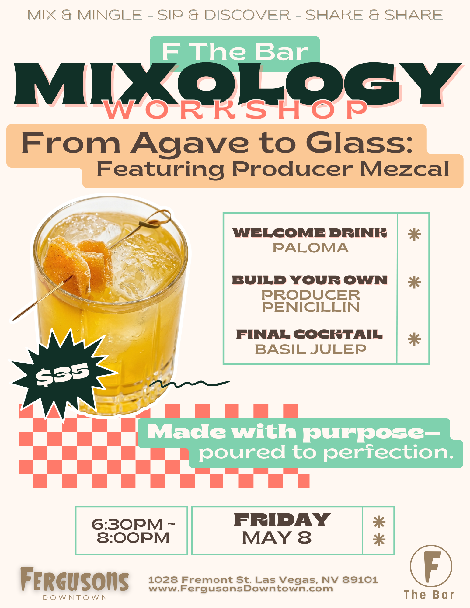 F The Bar Mixology Workshop - From Agave to Glass: Feat Producer Mezcal