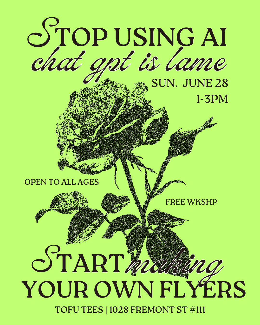 Tofu Tees: Start Making Your Own Flyers