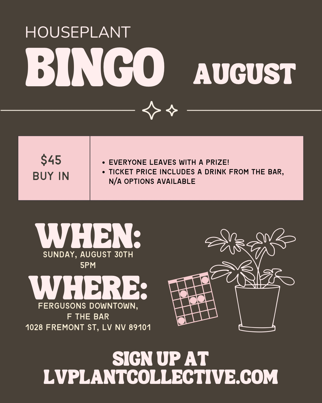 LV Plant: Houseplant Bingo