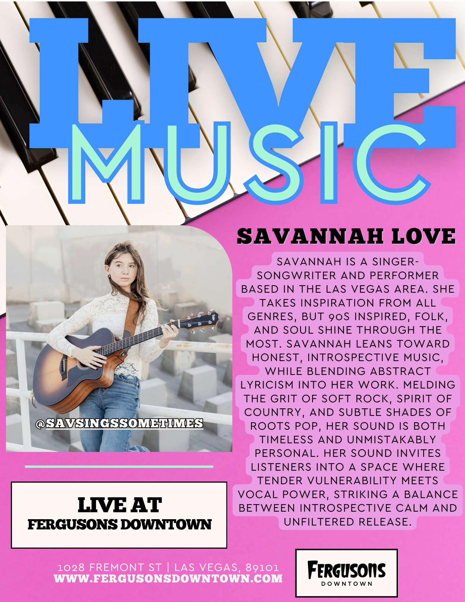 Live Music: Savannah Love
