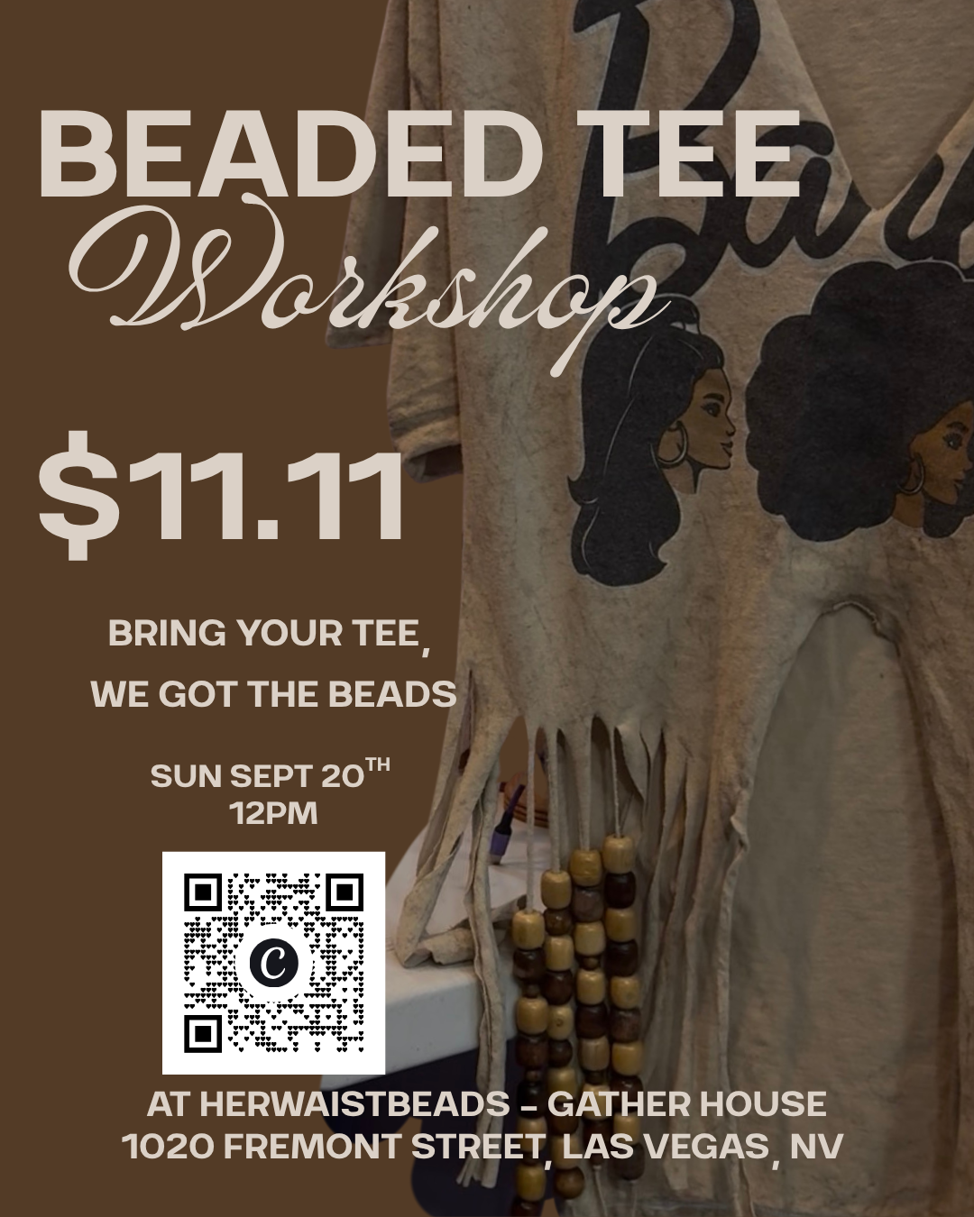 HerWaistBeads - Beaded Tee Workshop