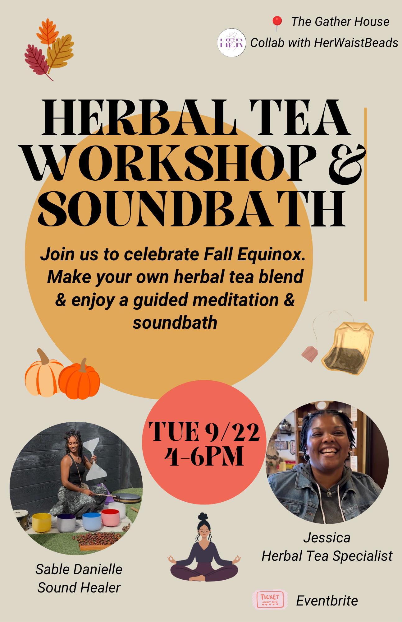 HerWaistBeads: Herbal Tee Workshop &amp; Soundbath
