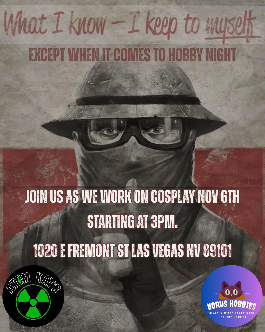 Horus Hobbies: Mojave Jamboree Fallout Fan Fest Cosplay Prep Workshop