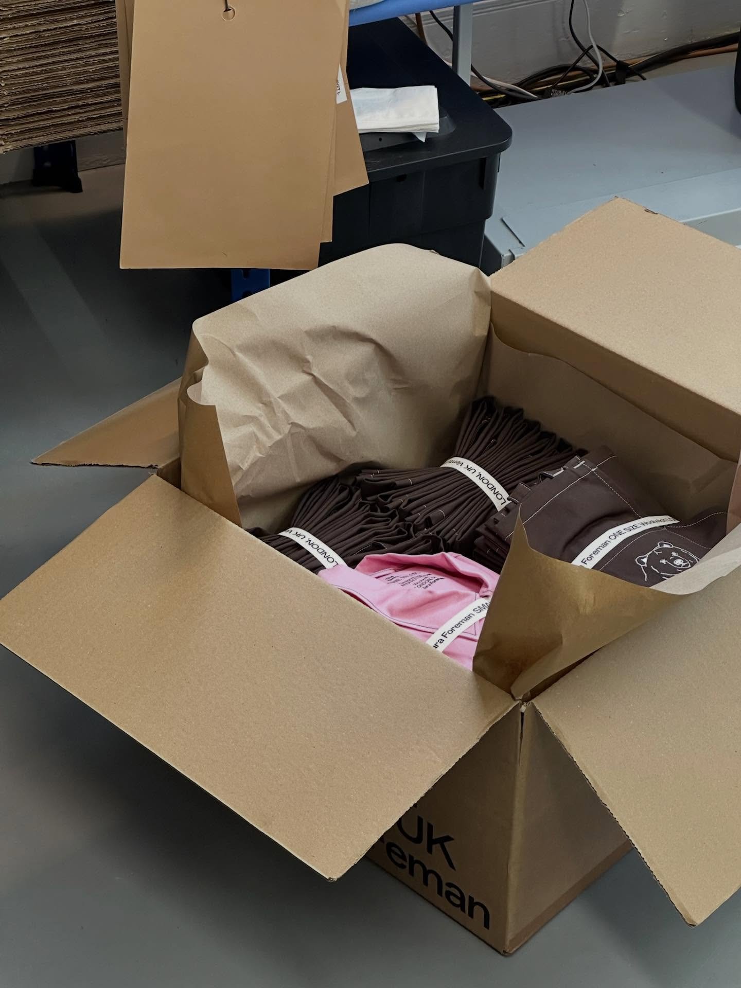 10x Pink Short Sleeve Jackets 
4x Brown Short Sleeve Jackets
18x Brown Fixed Neck Bib Aprons

For The Bear, Jersey, @thebearpubjersey