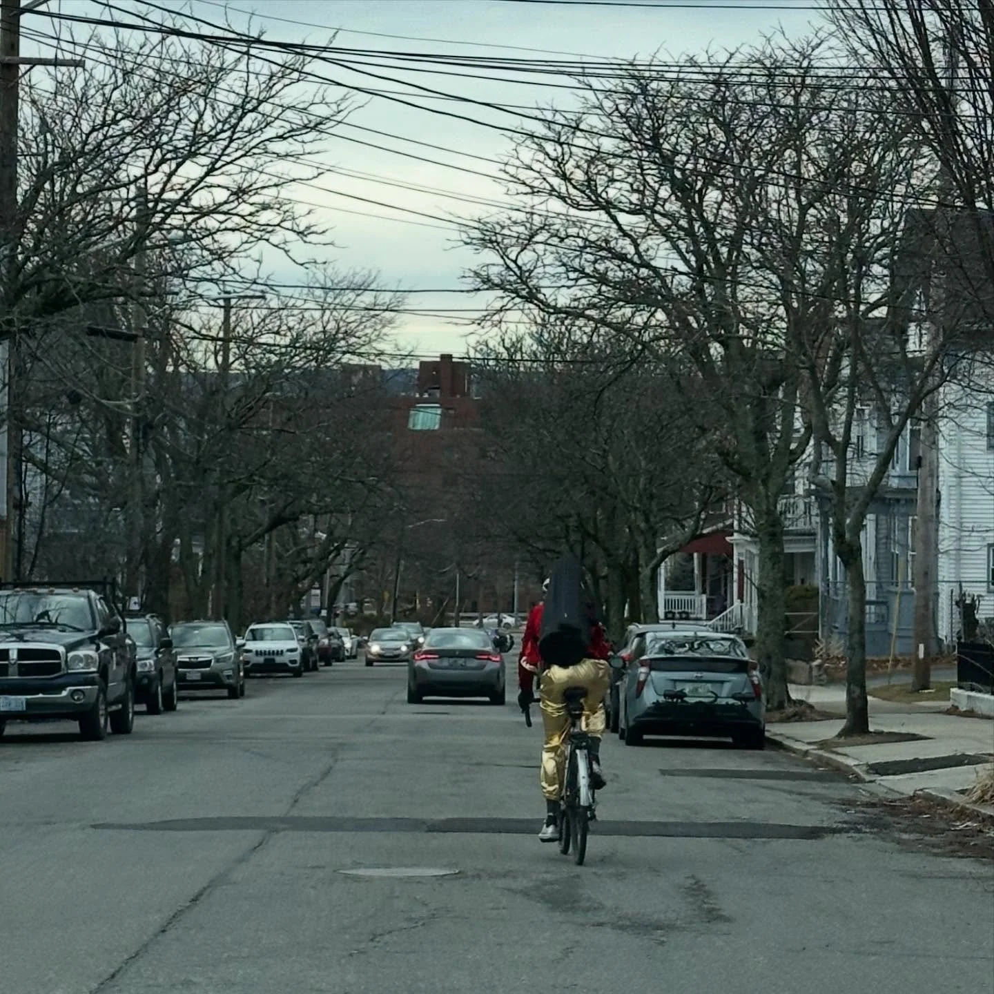 The Mid-Day Ride of ERB: When the call comes, our all-volunteer squad mobilizes from all over the city and surrounding areas. Here is one shiny trombonist we happened to spot on his way to the ICE Out for Good rally on Sunday.