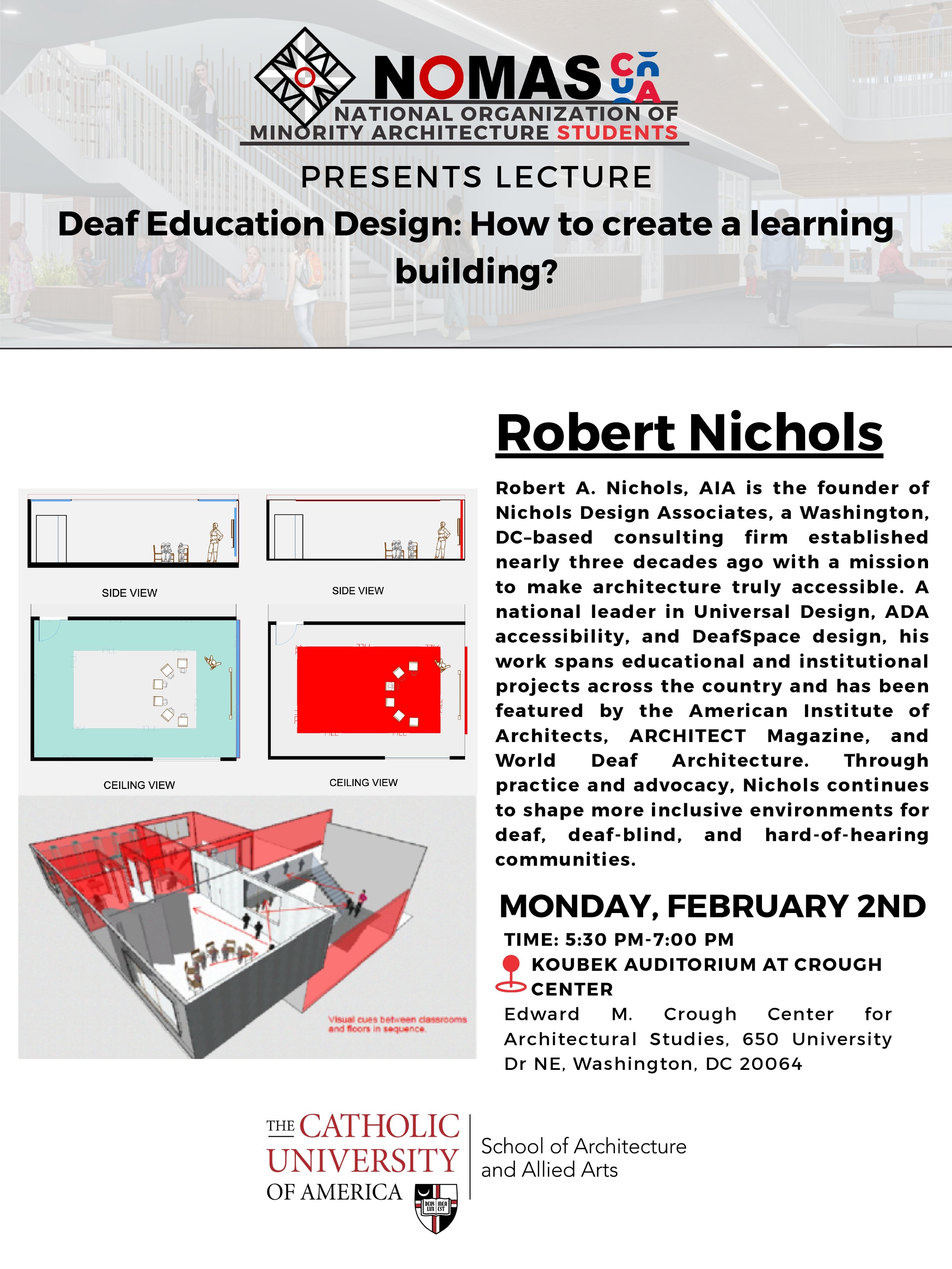 NOMAS Presents Lecture - Deaf Education Design: How to create a learning building?