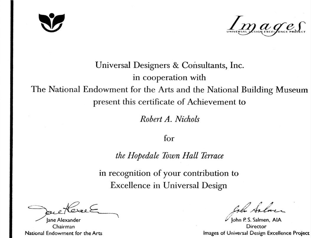 2025, Commendation Award, Hopedale Town Hall Ramp, Massachusetts Architectural Access Board, BOSTON/USA